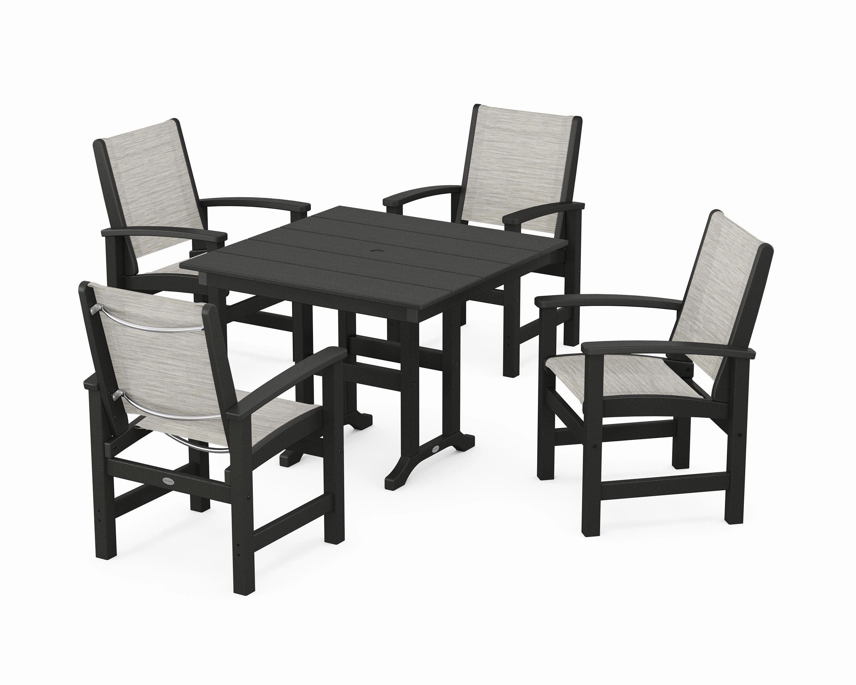 Coastal 5-Piece Farmhouse Dining Set
