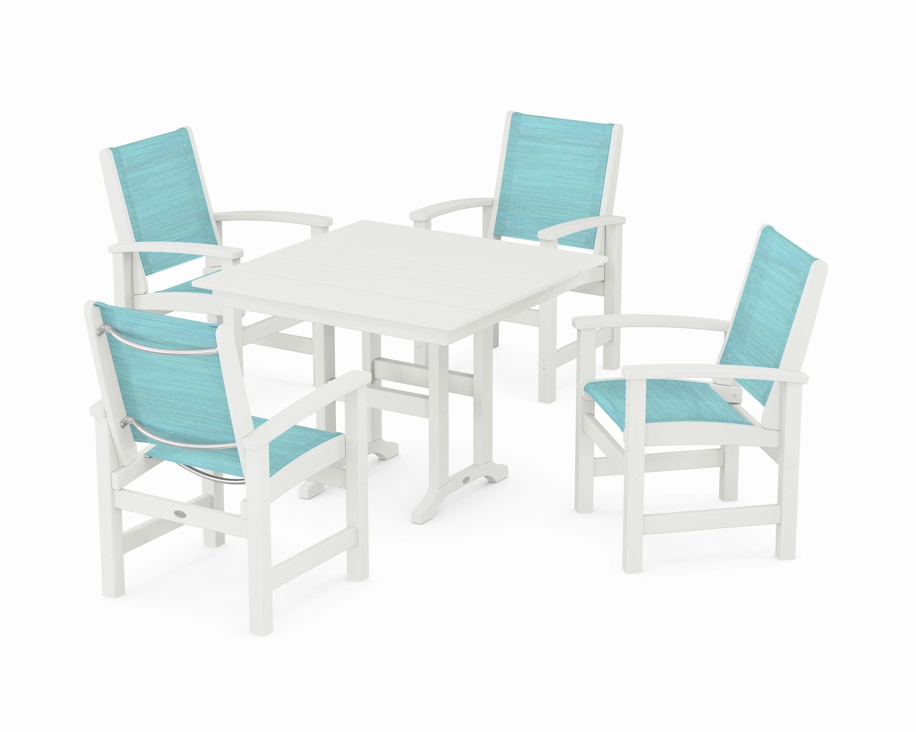 Coastal 5-Piece Farmhouse Dining Set