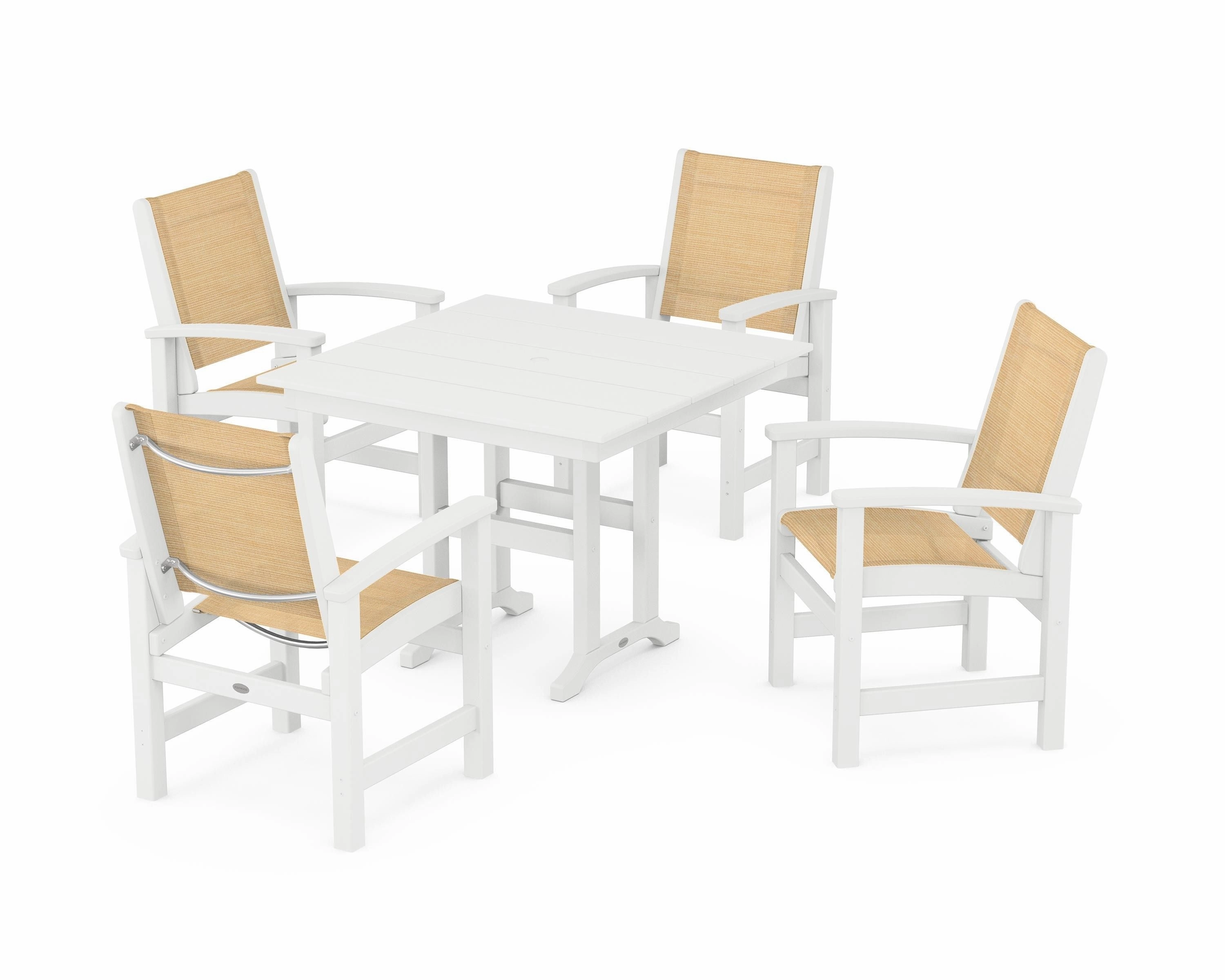 Coastal 5-Piece Farmhouse Dining Set