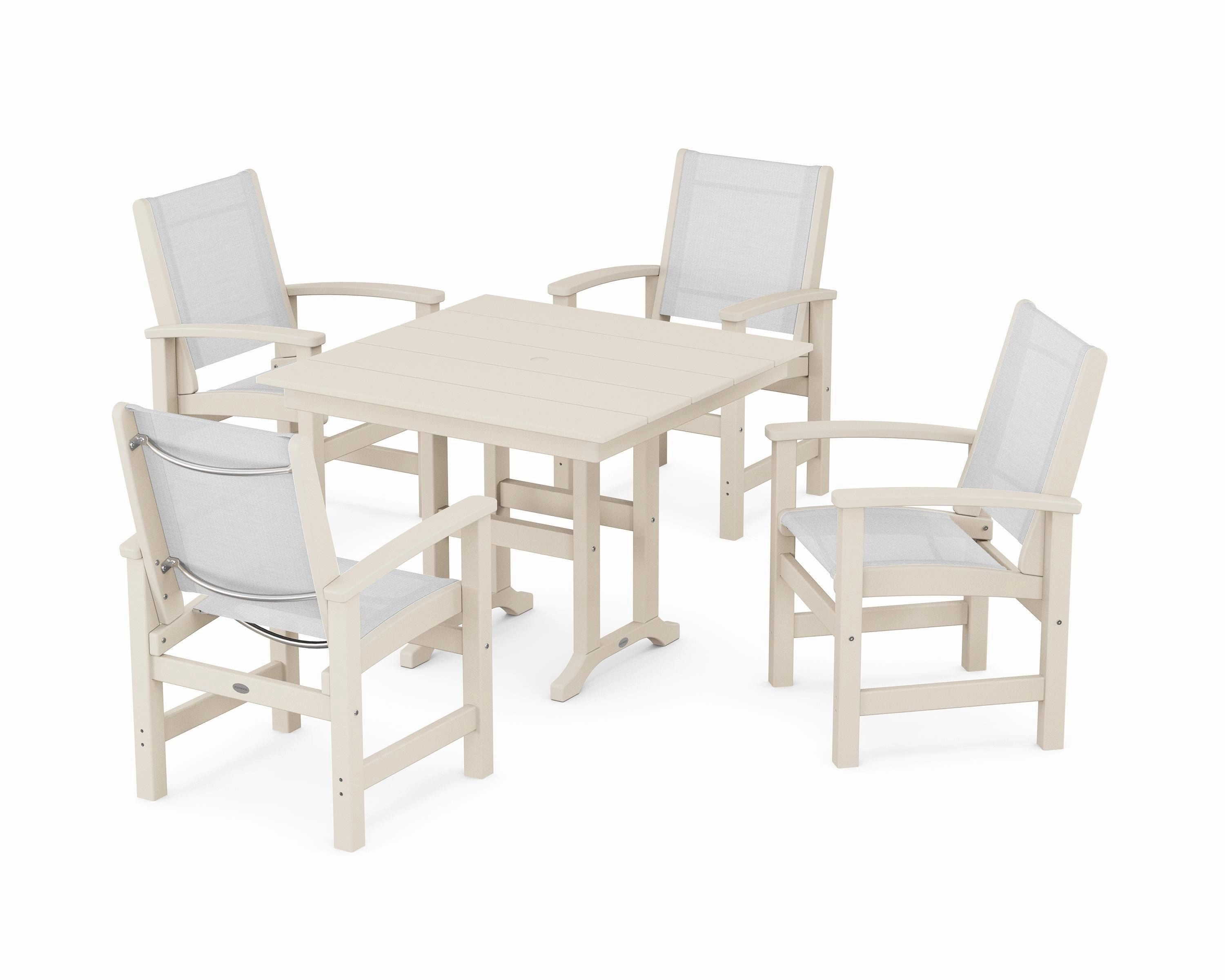 Coastal 5-Piece Farmhouse Dining Set
