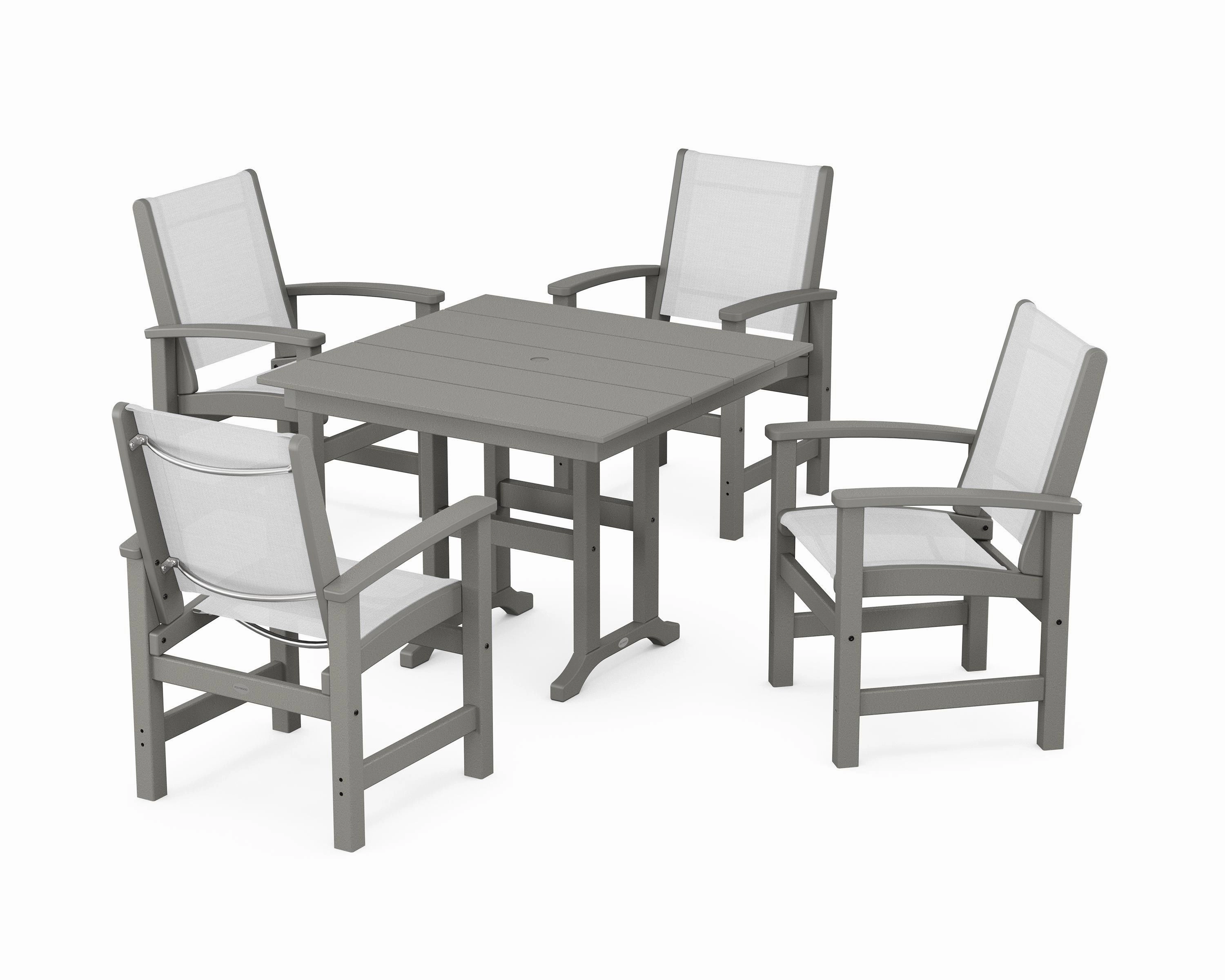Coastal 5-Piece Farmhouse Dining Set