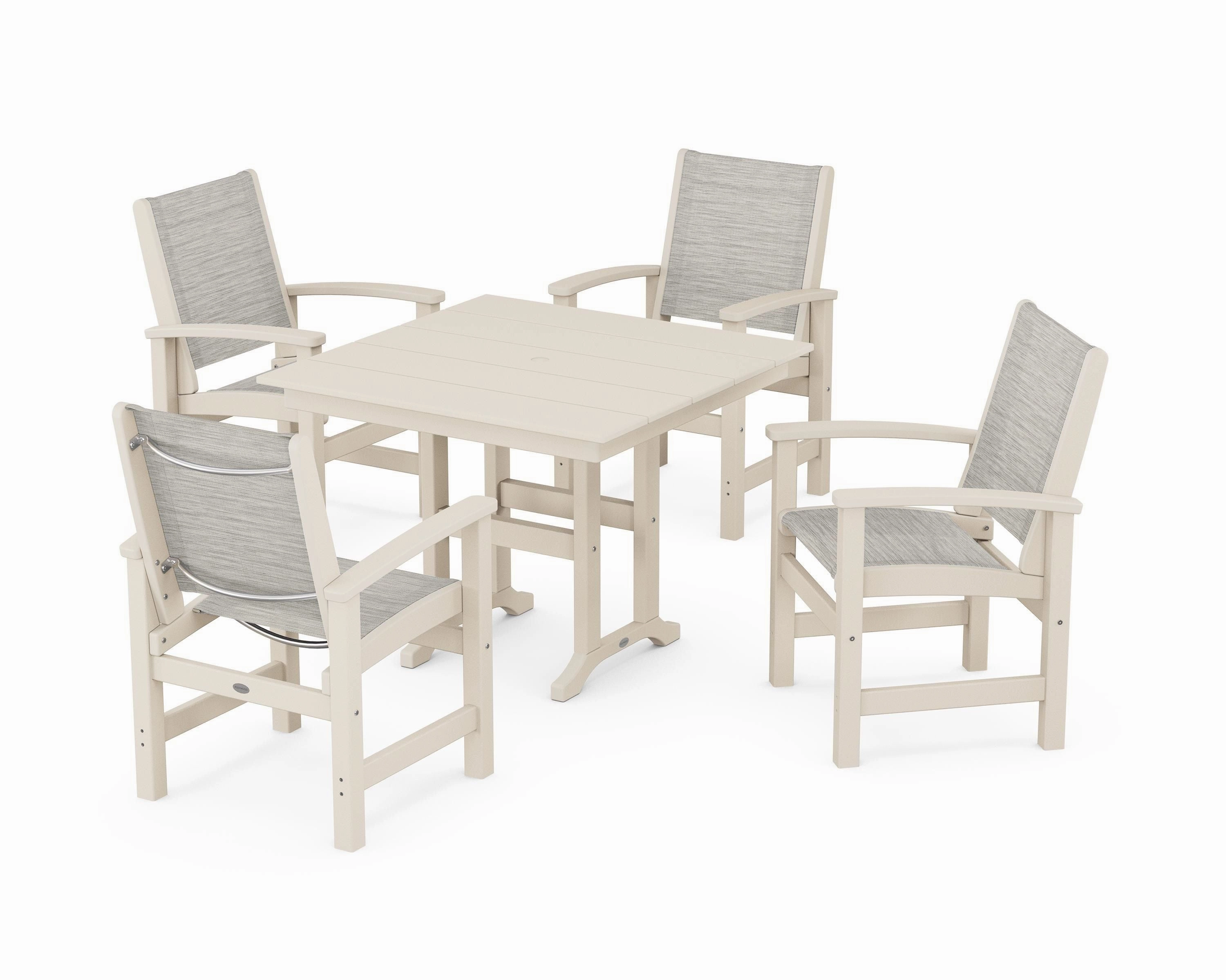 Coastal 5-Piece Farmhouse Dining Set