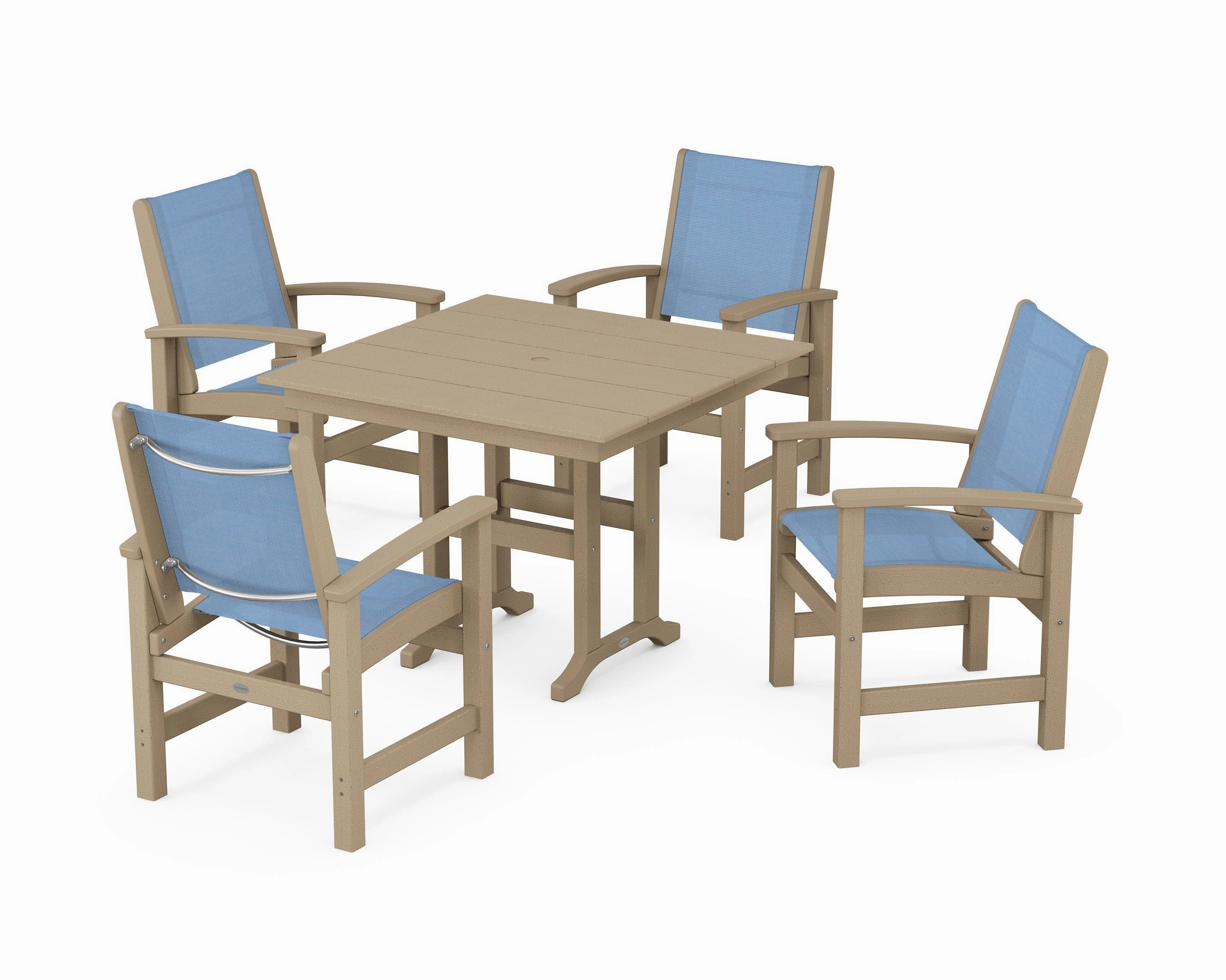 Coastal 5-Piece Farmhouse Dining Set