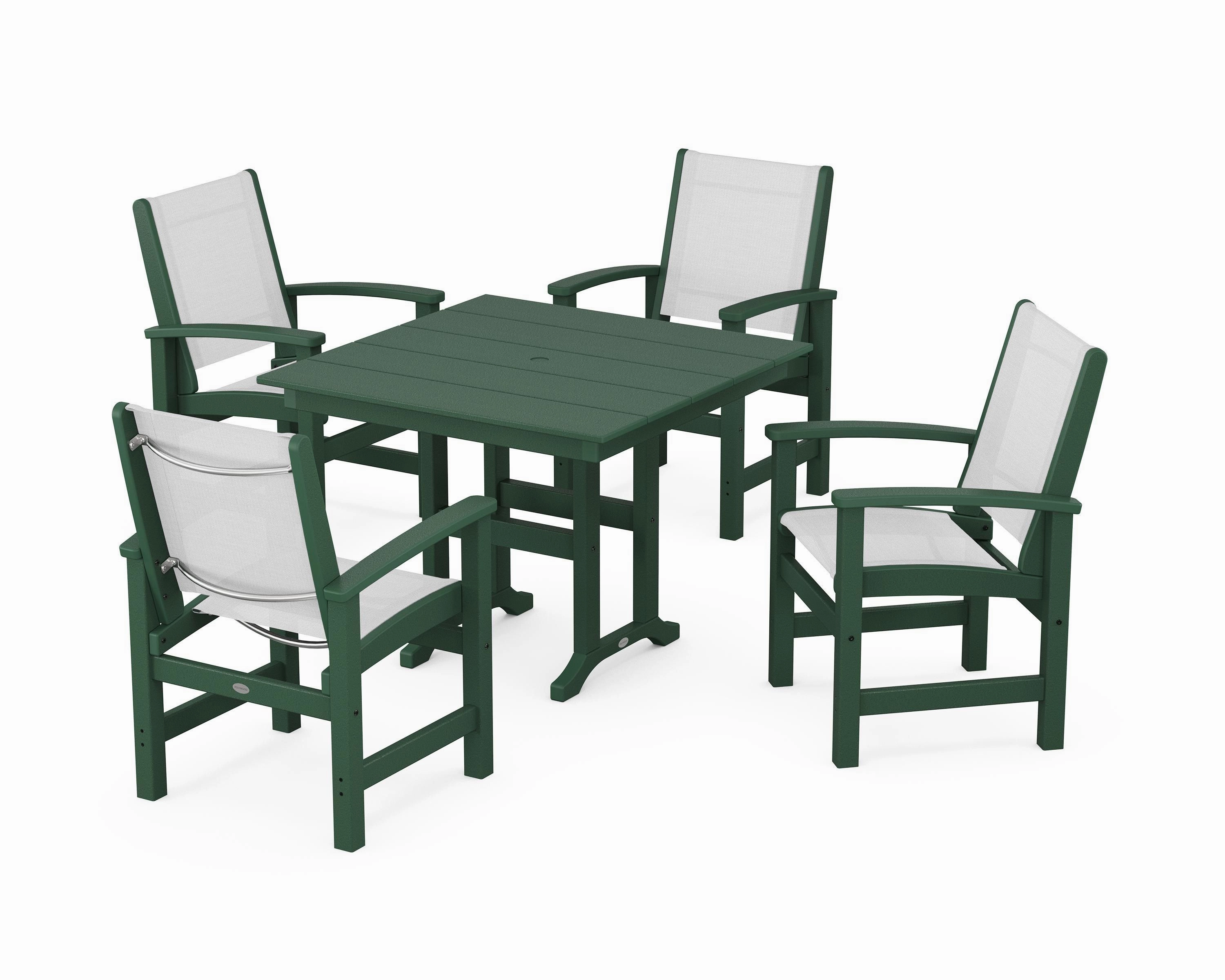 Coastal 5-Piece Farmhouse Dining Set