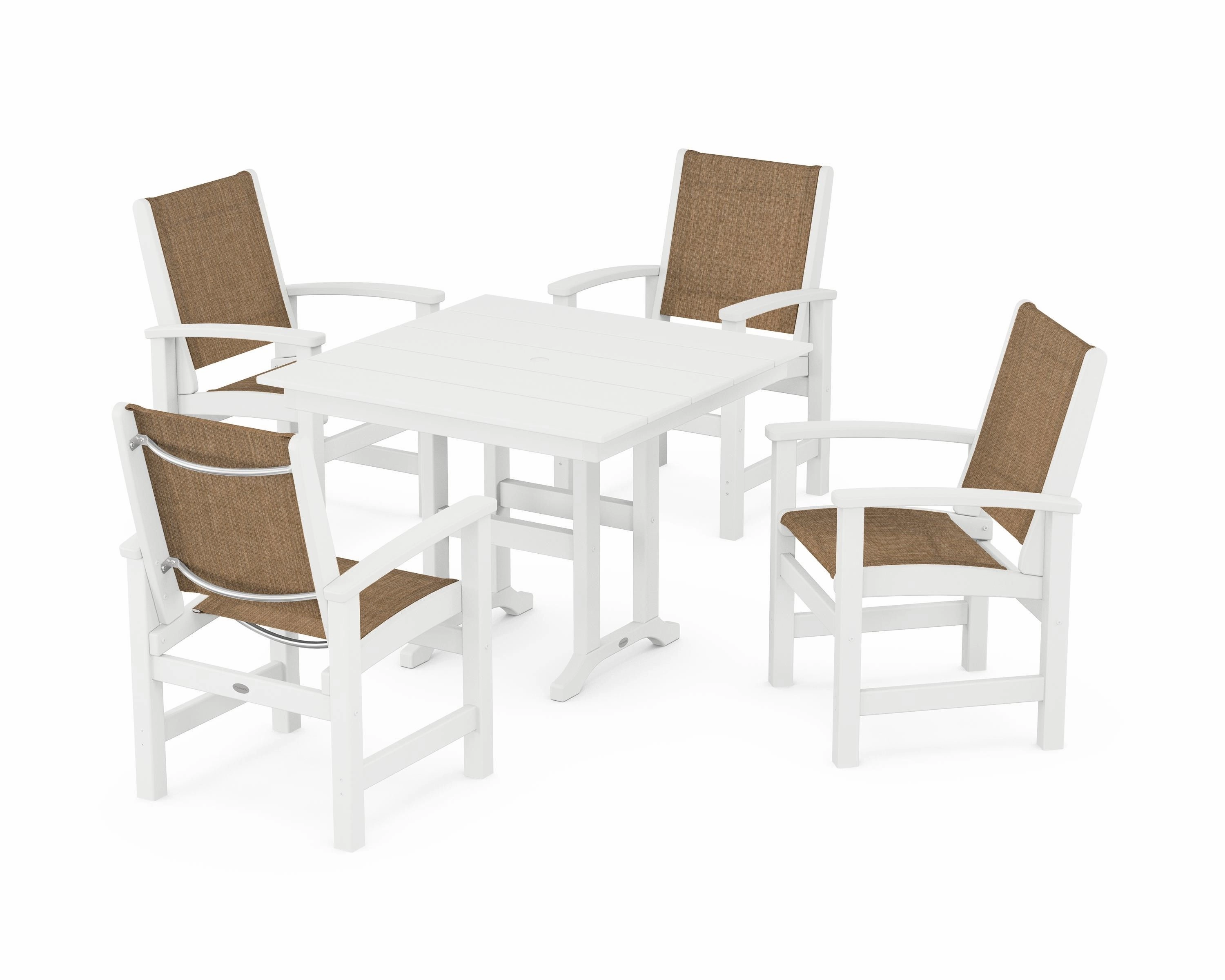 Coastal 5-Piece Farmhouse Dining Set