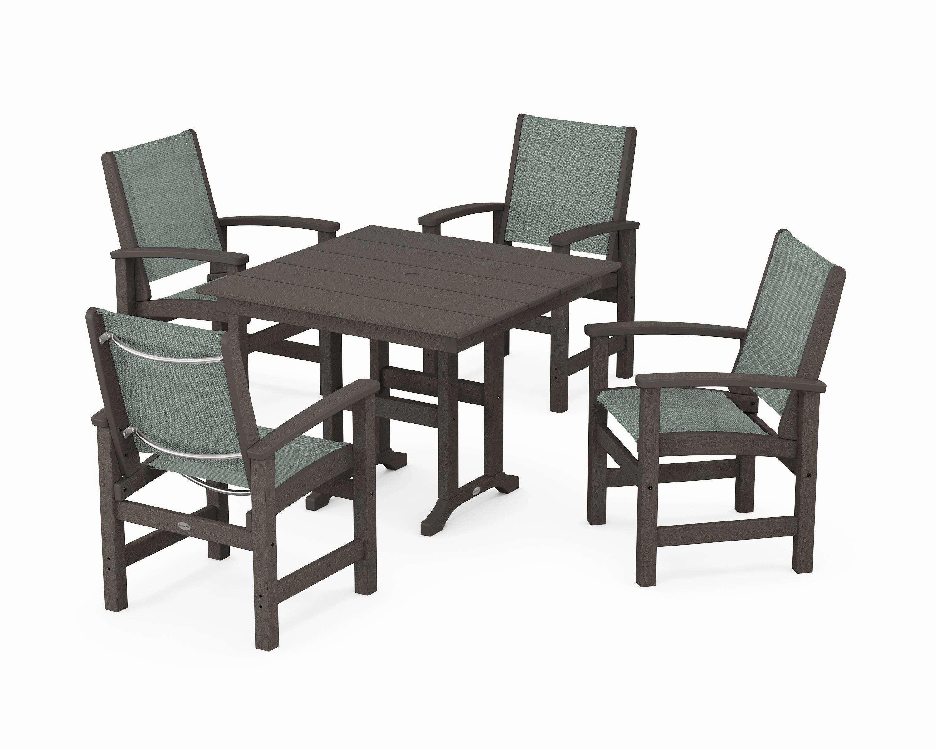 Coastal 5-Piece Farmhouse Dining Set