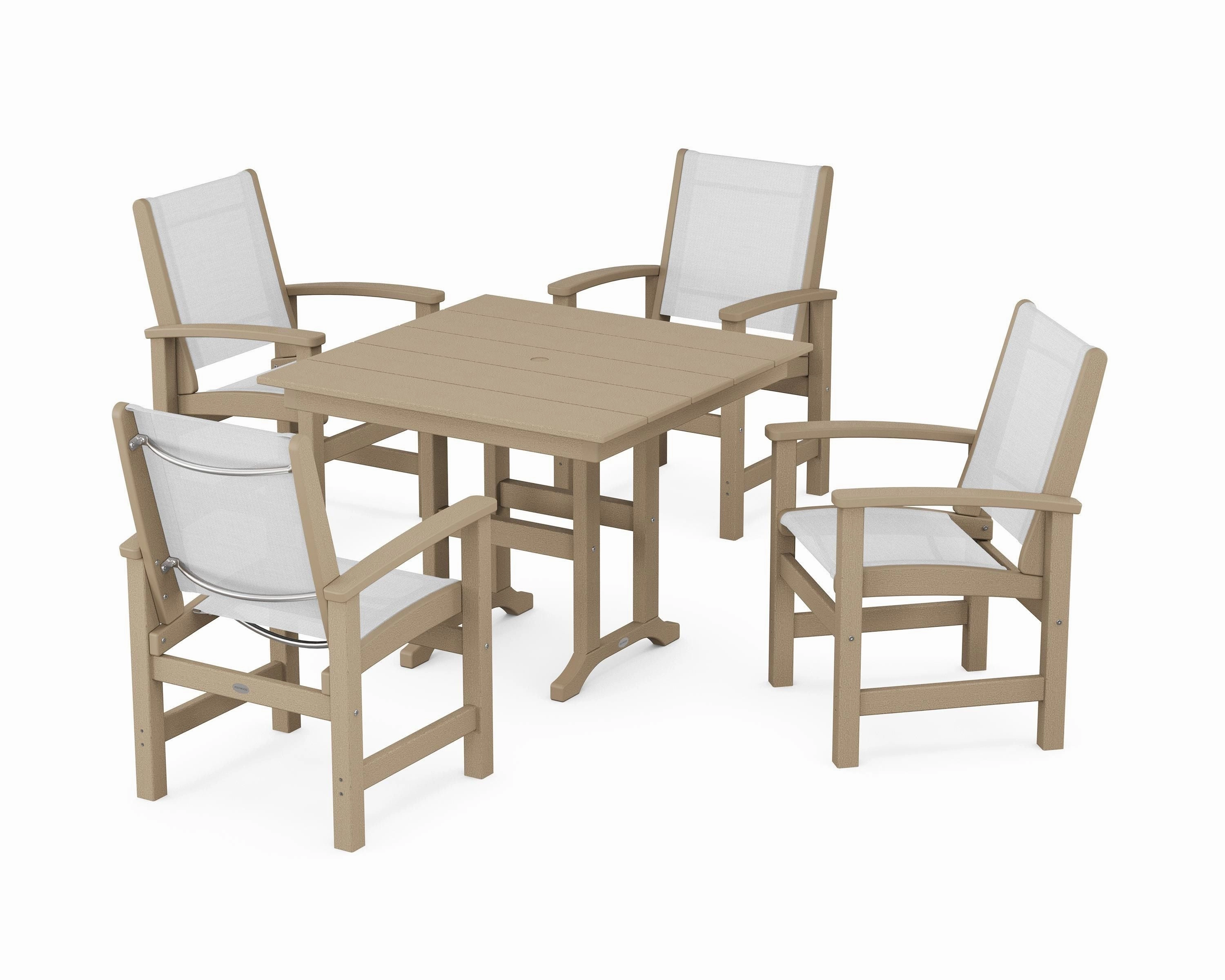 Coastal 5-Piece Farmhouse Dining Set