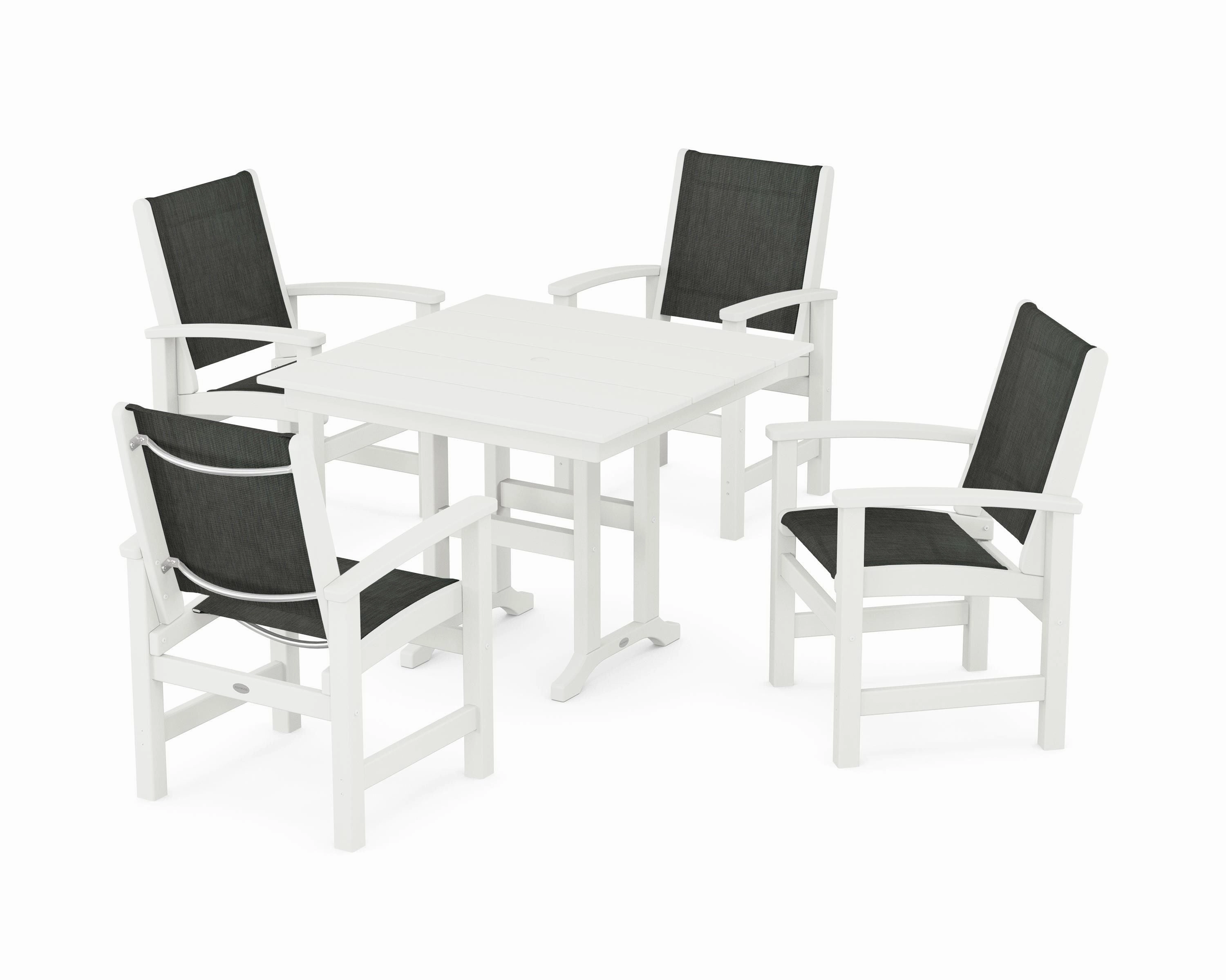 Coastal 5-Piece Farmhouse Dining Set