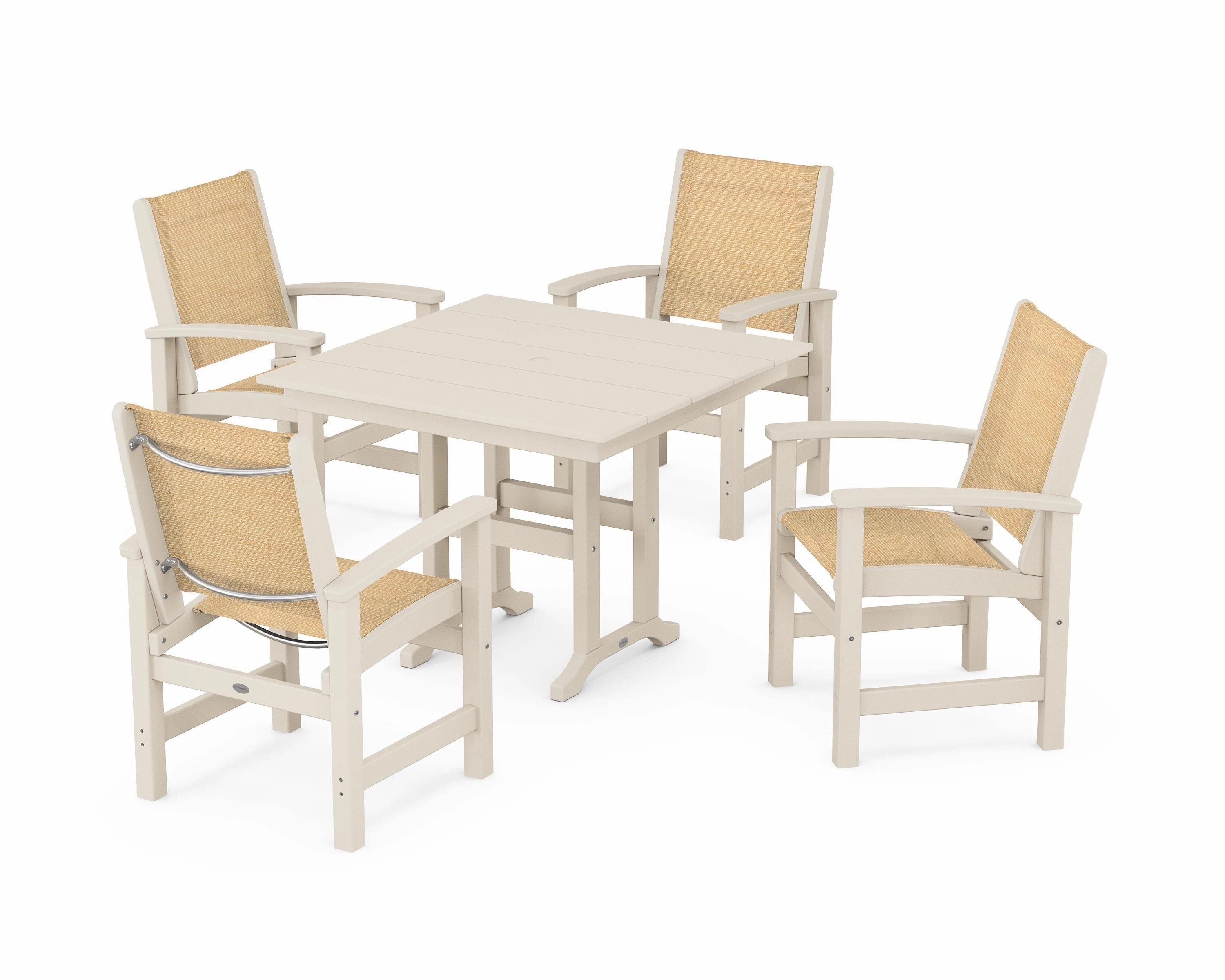 Coastal 5-Piece Farmhouse Dining Set