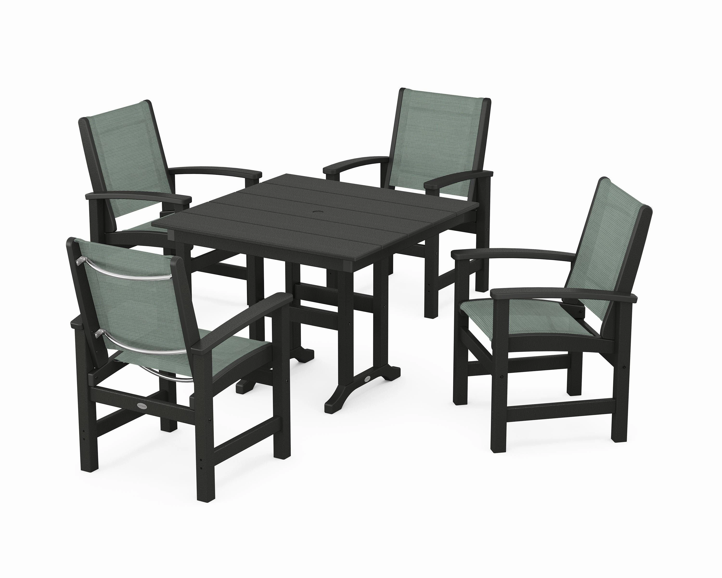 Coastal 5-Piece Farmhouse Dining Set