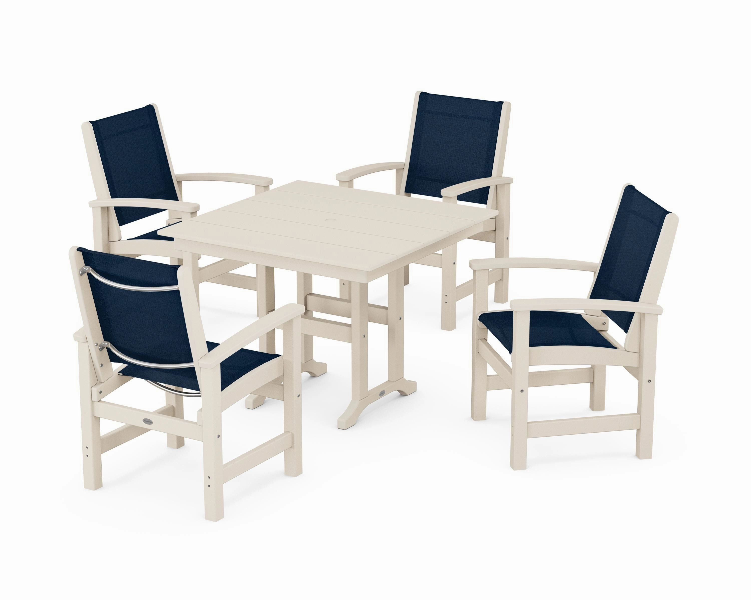 Coastal 5-Piece Farmhouse Dining Set