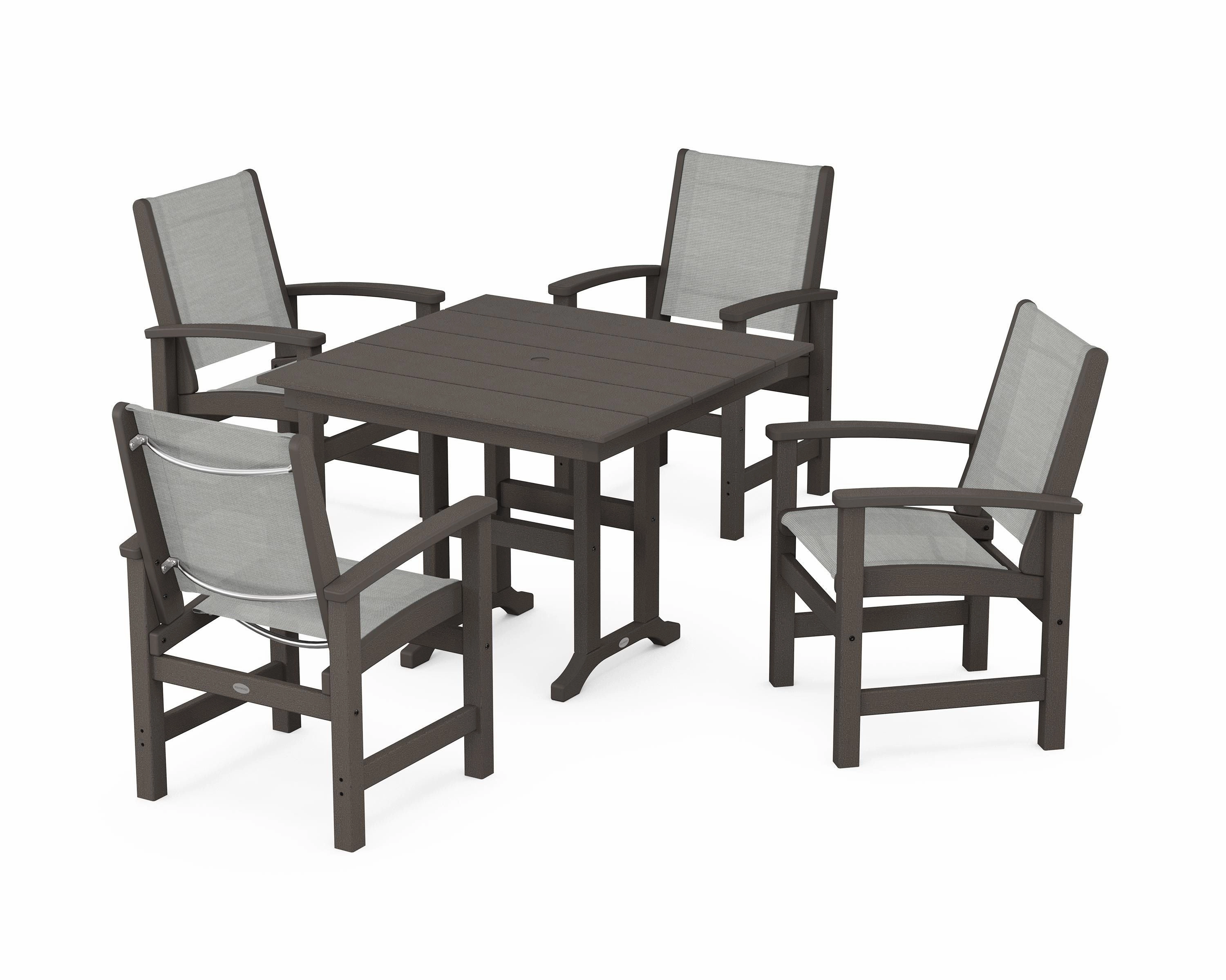 Coastal 5-Piece Farmhouse Dining Set