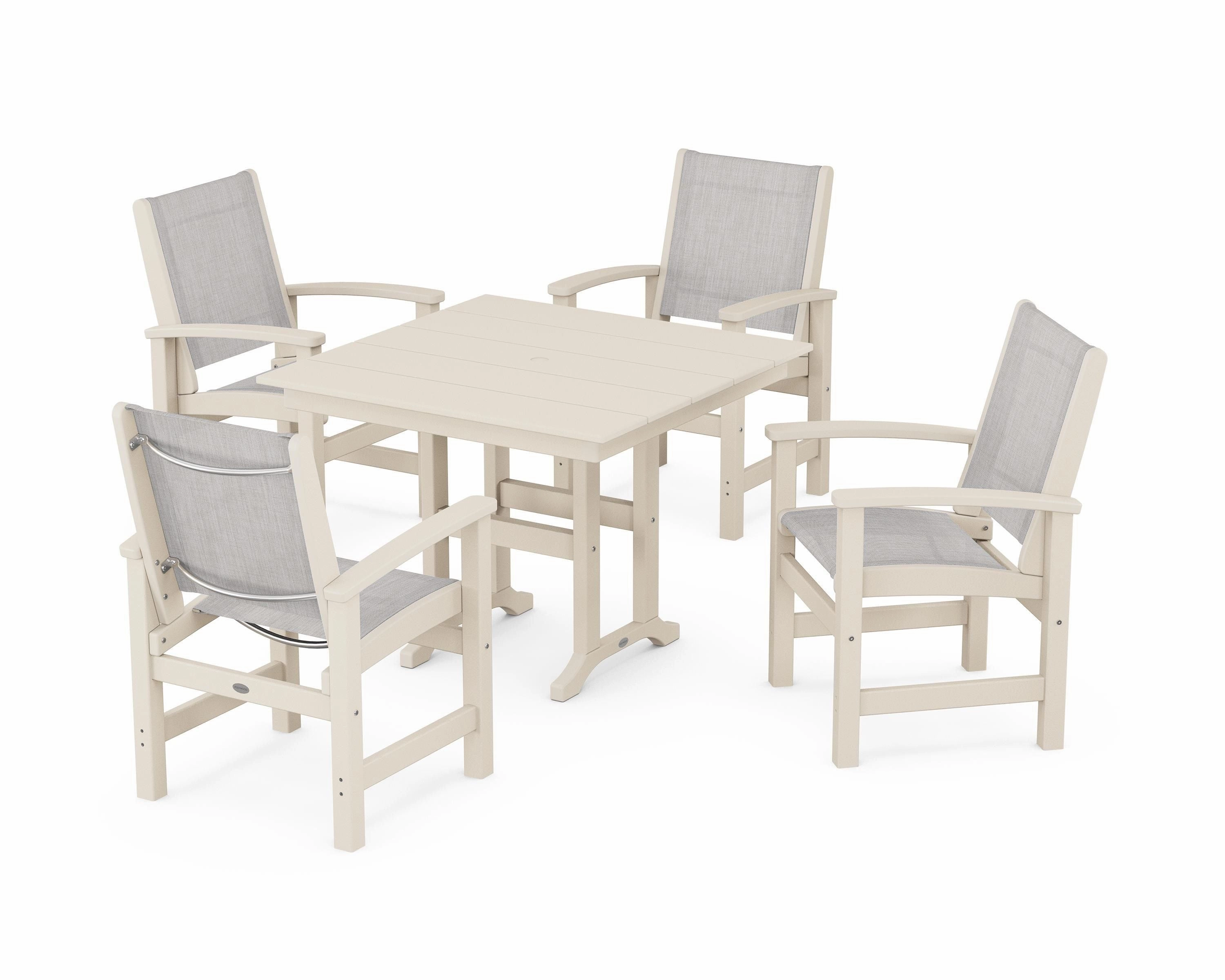 Coastal 5-Piece Farmhouse Dining Set