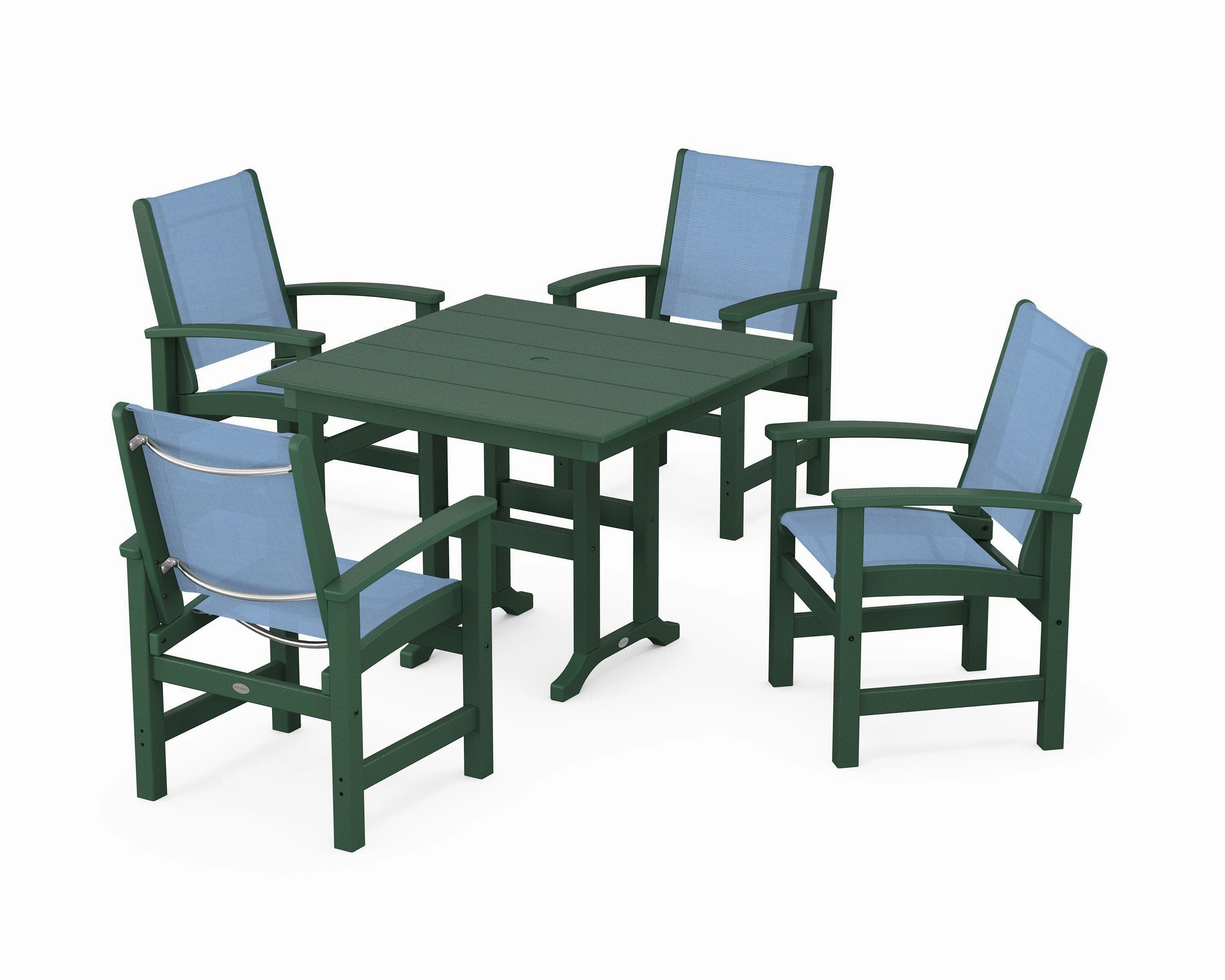 Coastal 5-Piece Farmhouse Dining Set