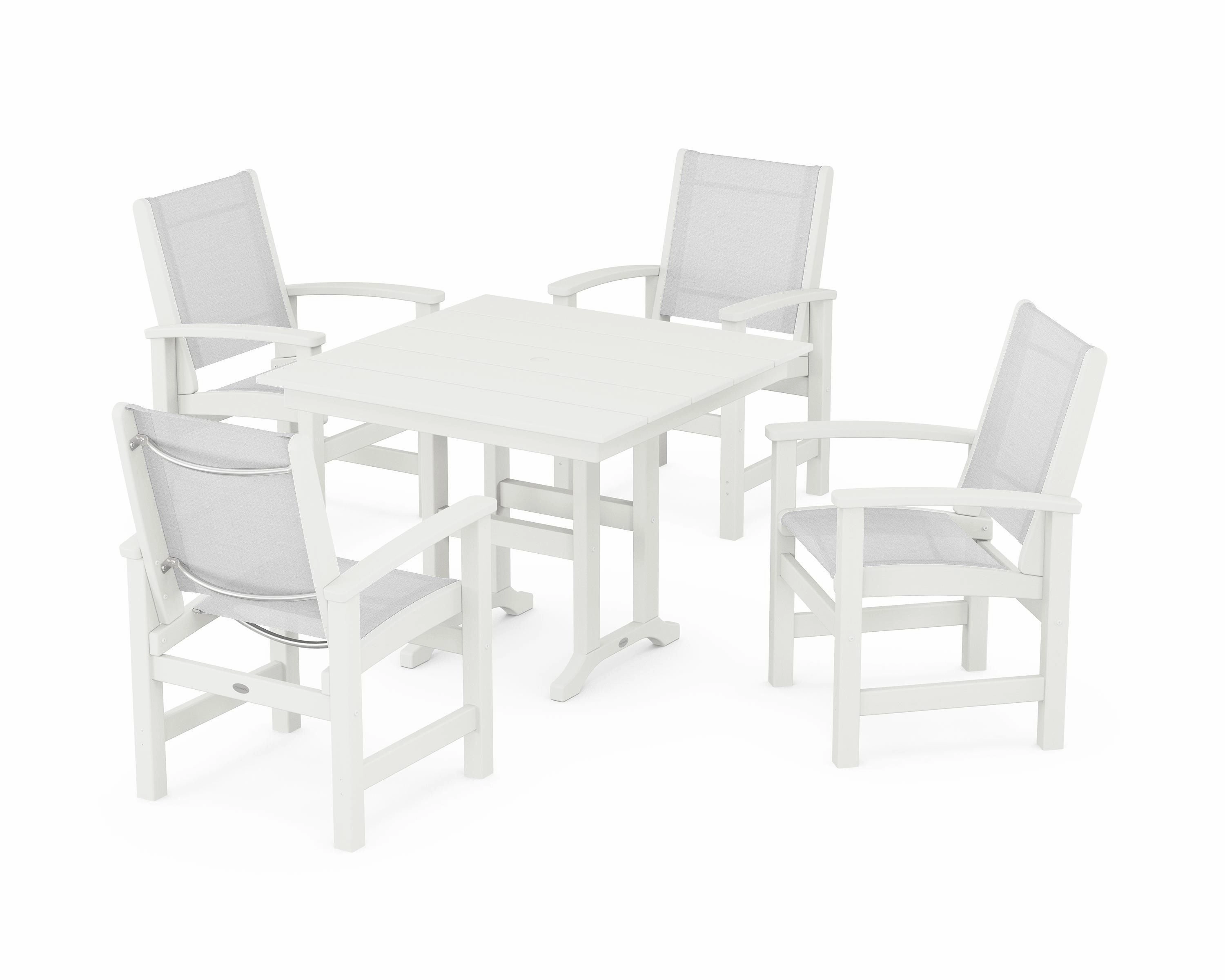 Coastal 5-Piece Farmhouse Dining Set