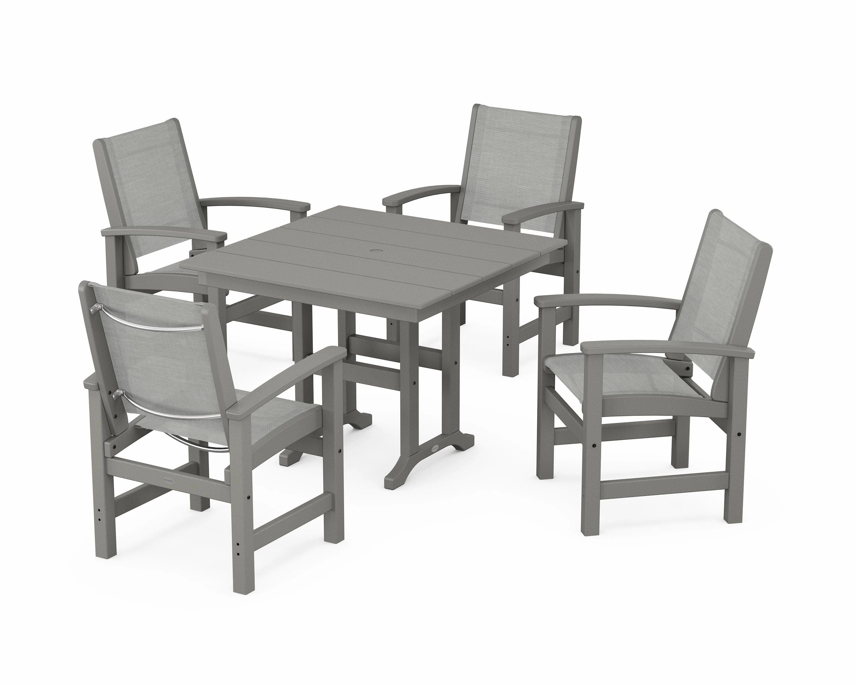Coastal 5-Piece Farmhouse Dining Set