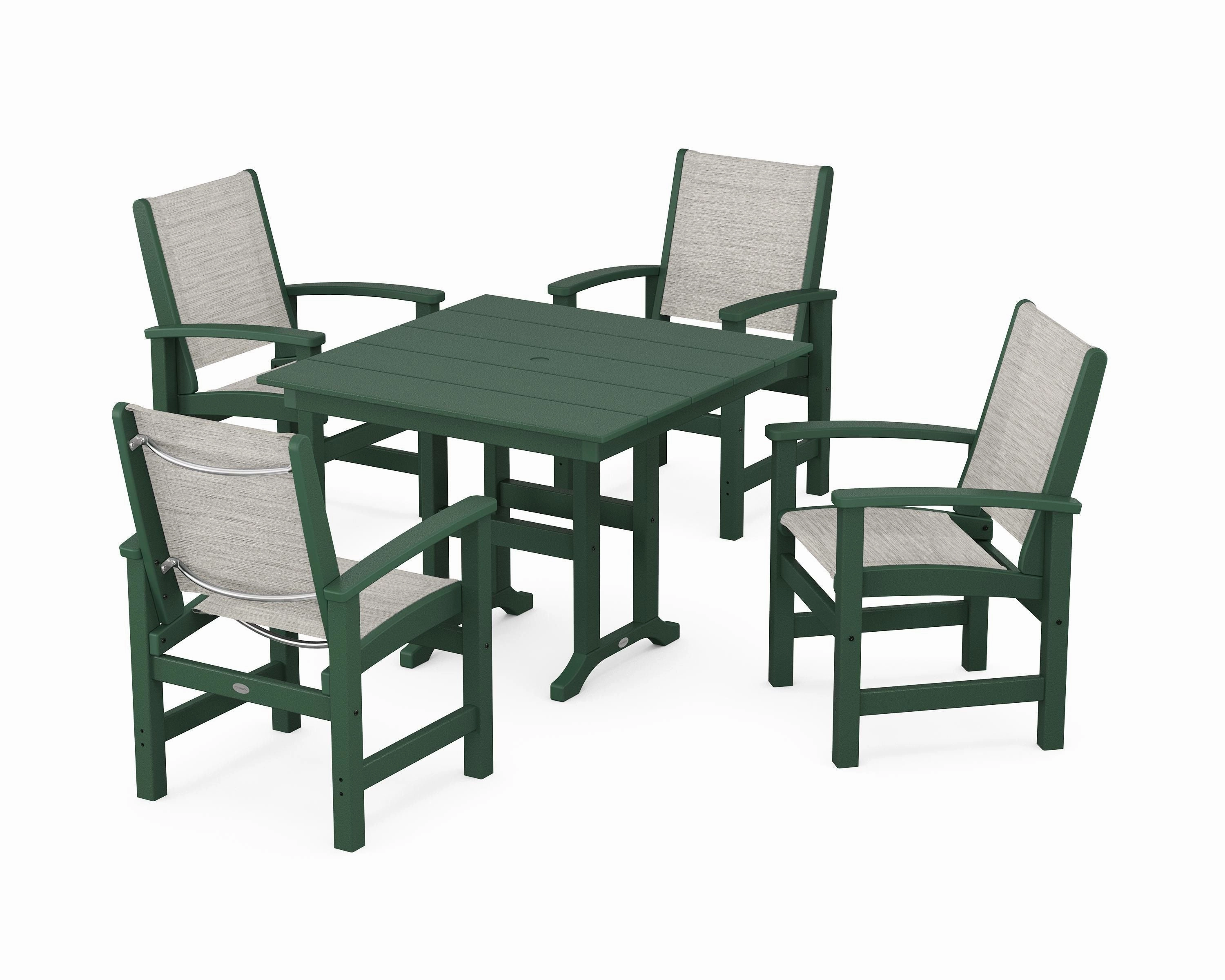 Coastal 5-Piece Farmhouse Dining Set