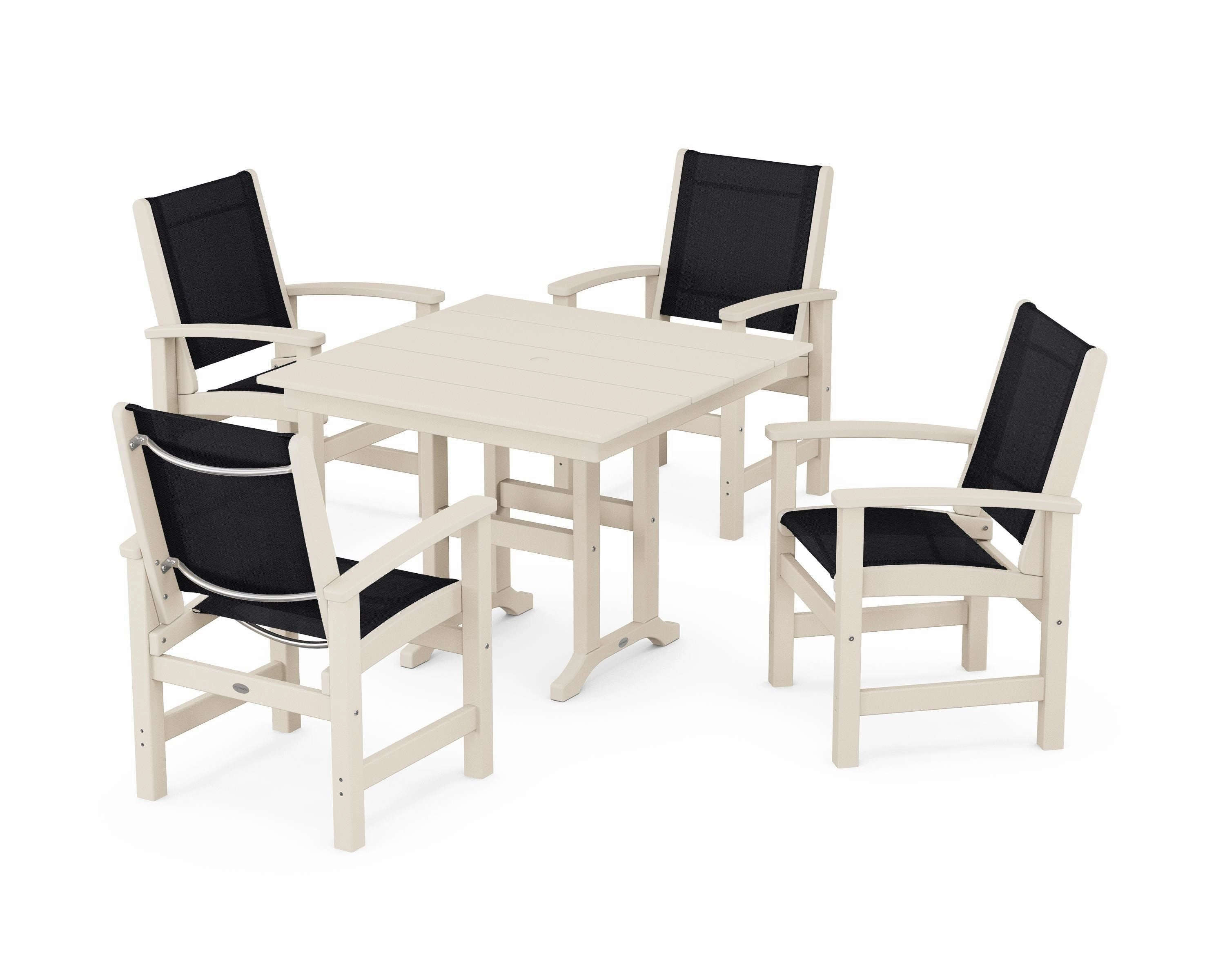 Coastal 5-Piece Farmhouse Dining Set