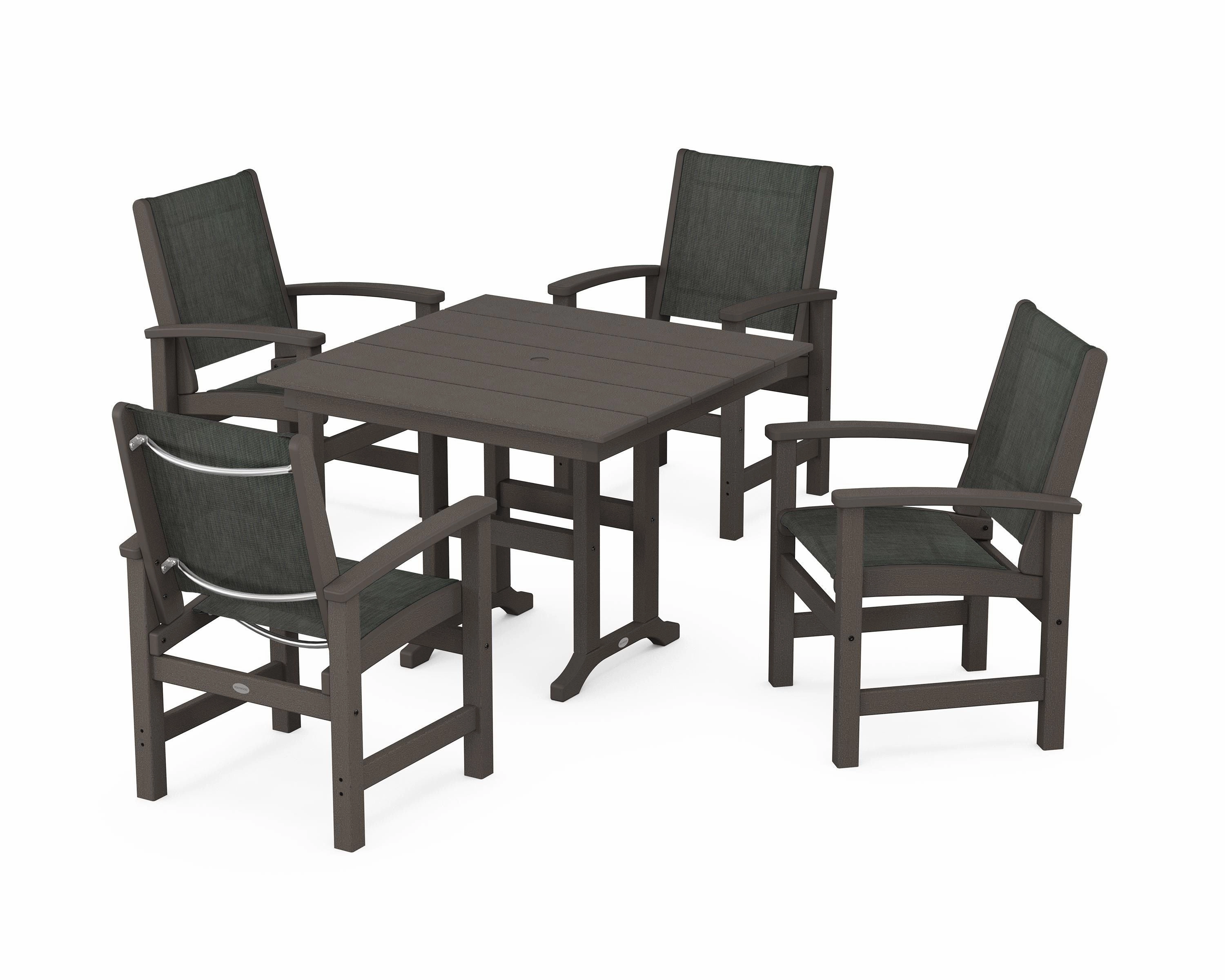 Coastal 5-Piece Farmhouse Dining Set