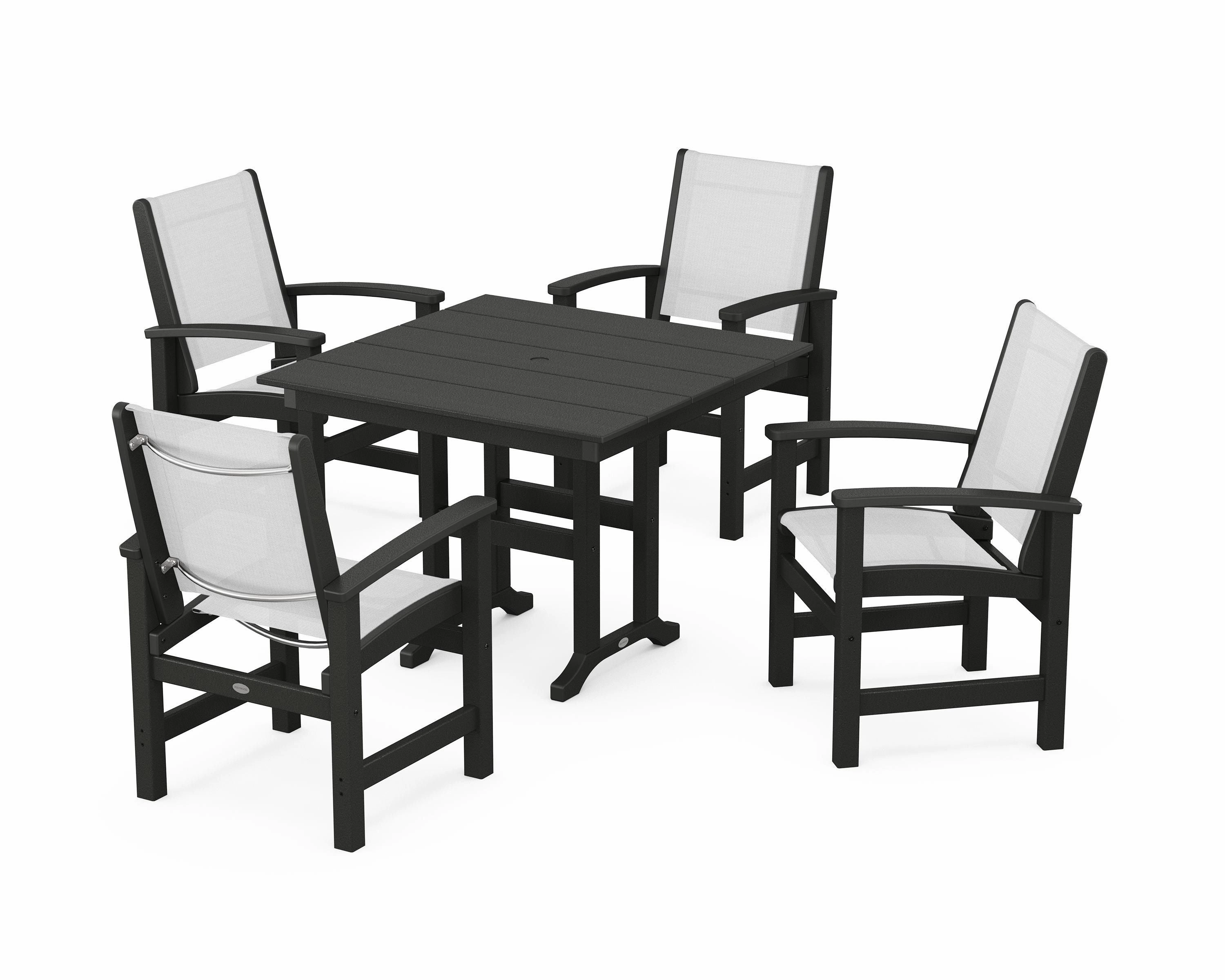 Coastal 5-Piece Farmhouse Dining Set