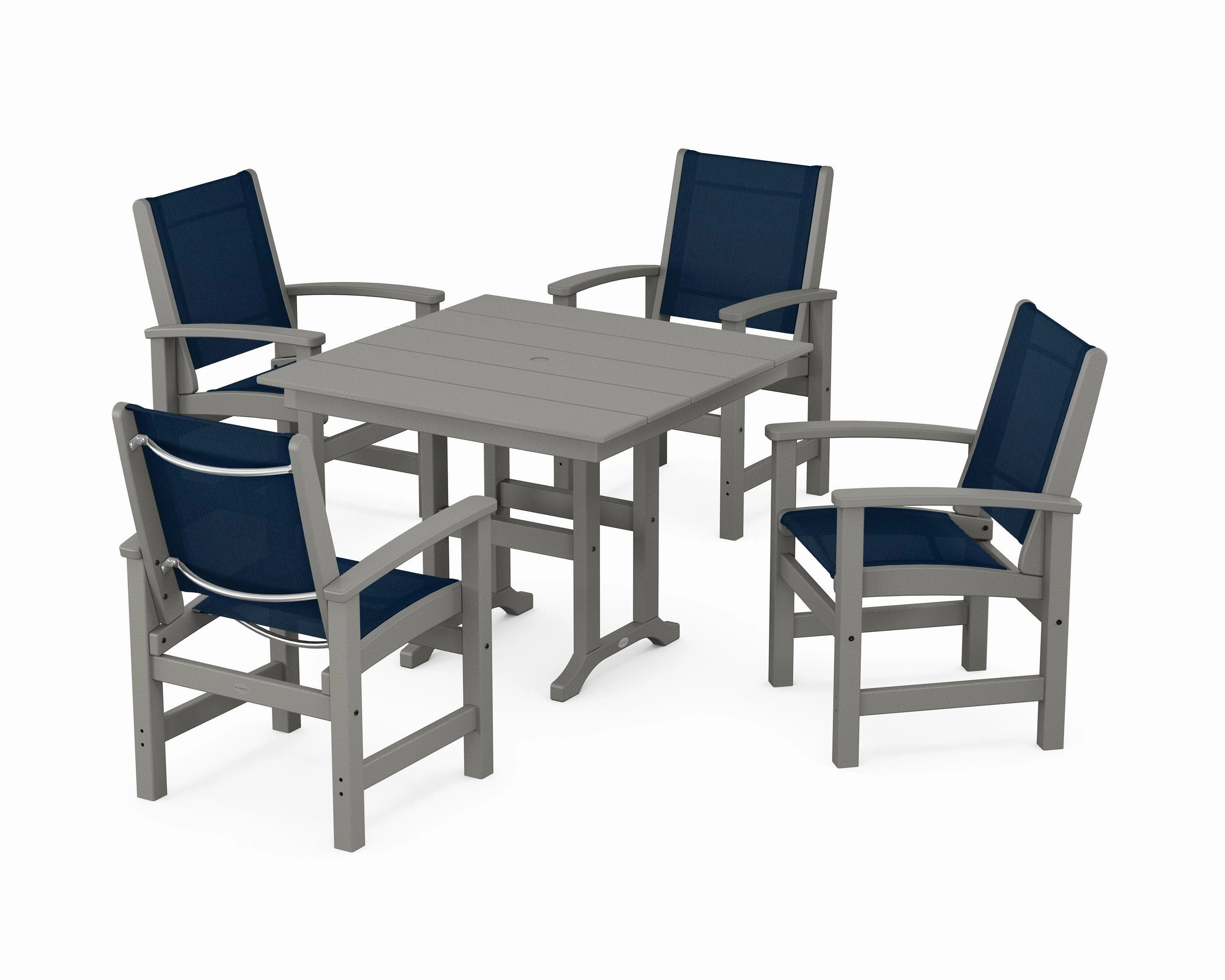 Coastal 5-Piece Farmhouse Dining Set