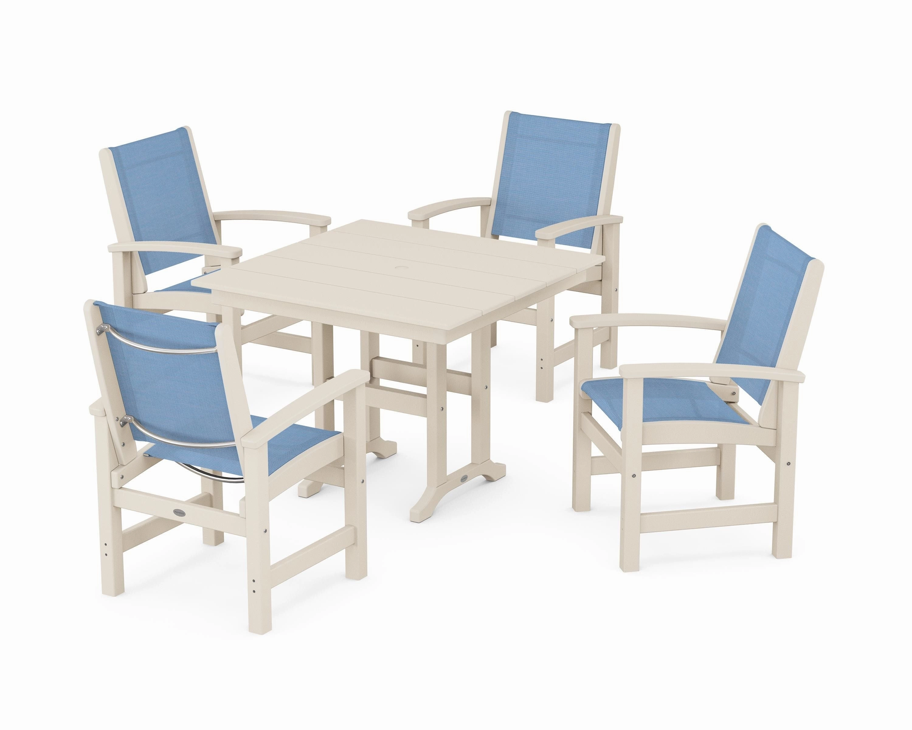 Coastal 5-Piece Farmhouse Dining Set