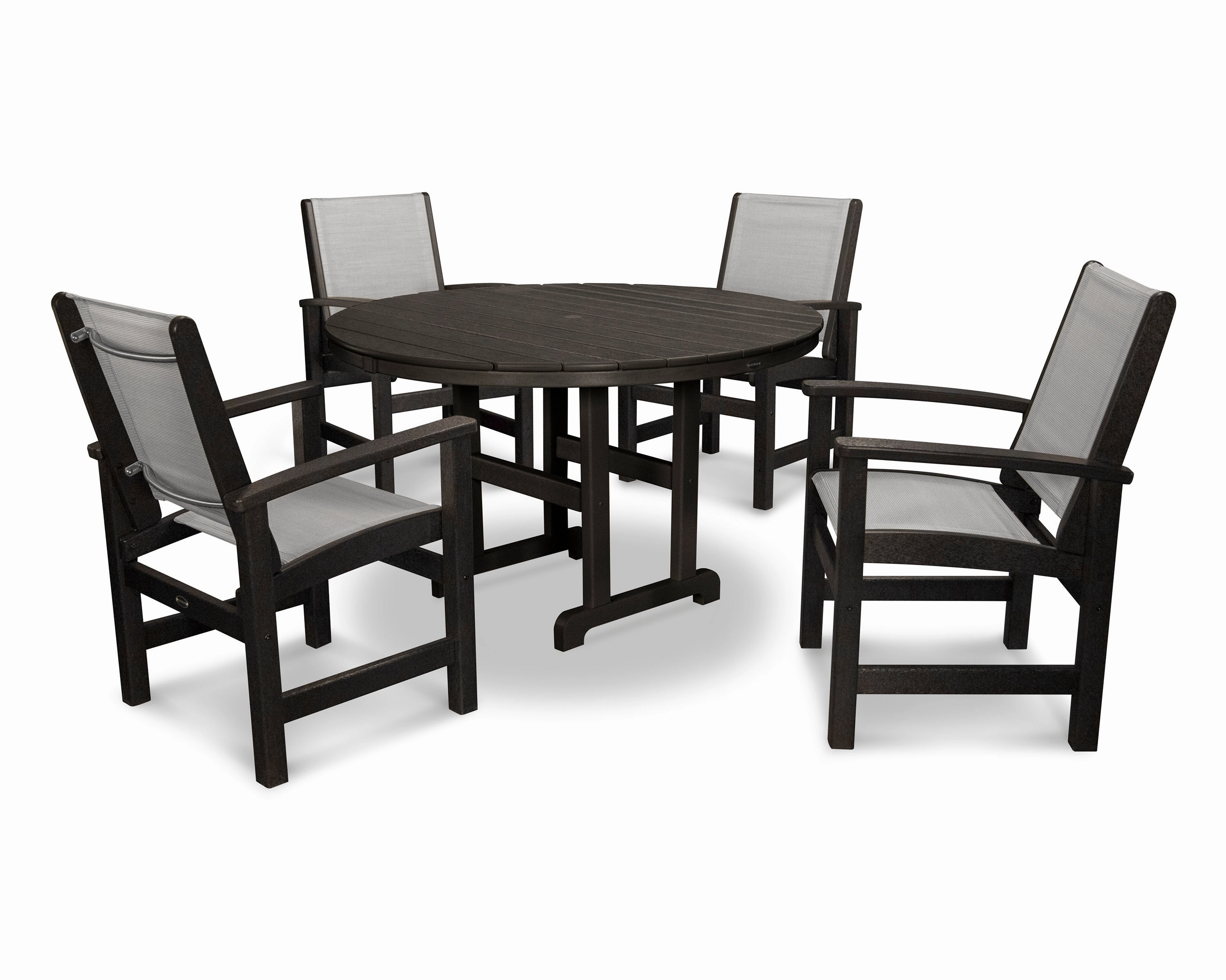 Coastal 5-Piece Round Farmhouse Dining Set