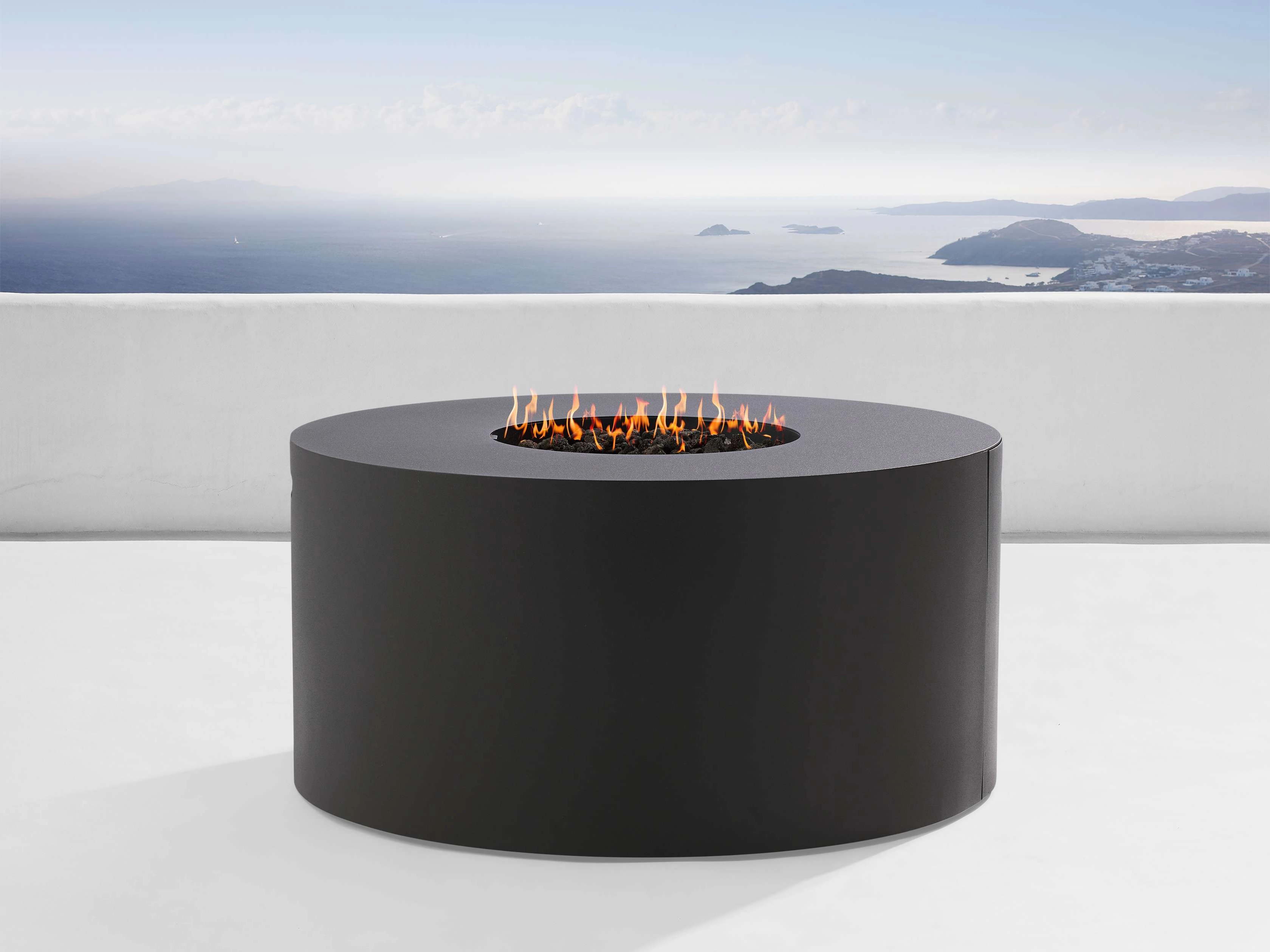 Coden Outdoor Round Propane Fire Pitoutdoor fire table set with chairs
