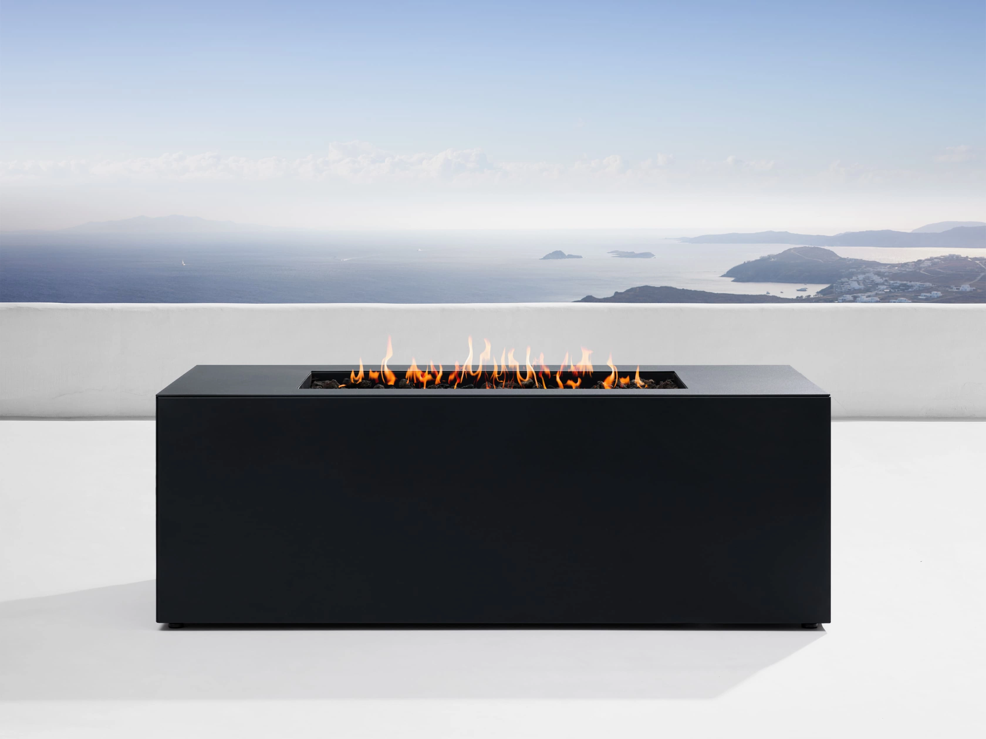 Coden Rectangular Propane Fire Pitoutdoor fire table set with chairs