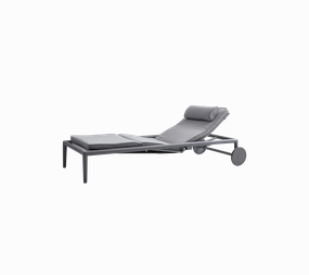 Conic sunbed w/gasspringPatio reclining sun chair