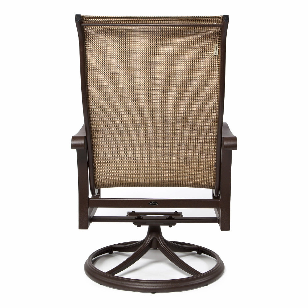 Cortland Sling High Back Swivel Rocker Dining Chair