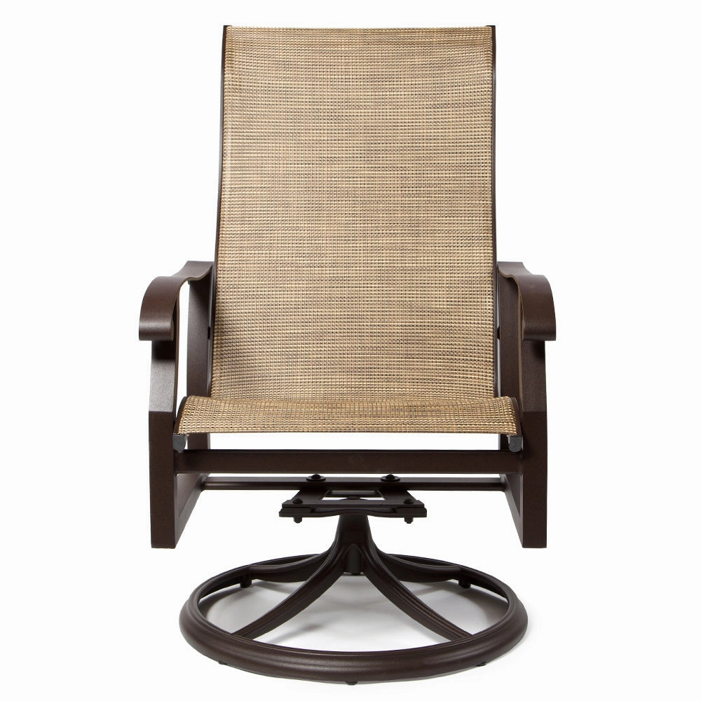 Cortland Sling High Back Swivel Rocker Dining Chair