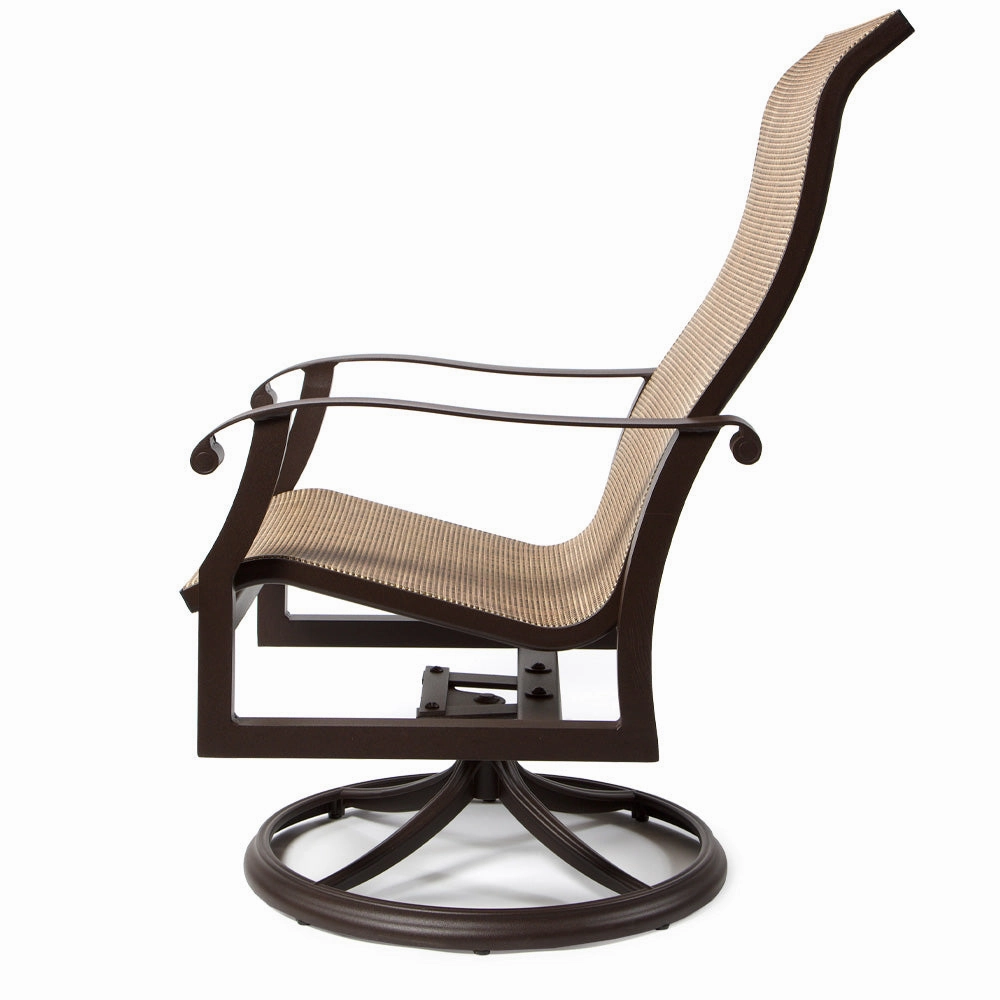 Cortland Sling High Back Swivel Rocker Dining Chair