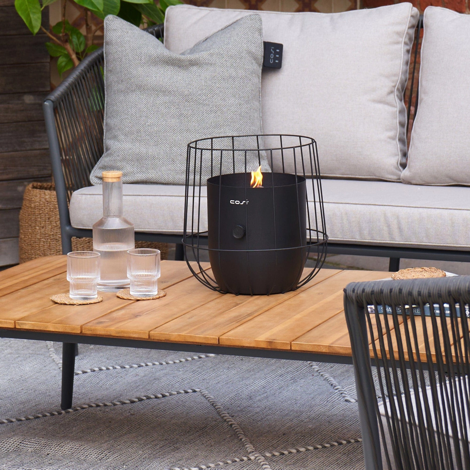 Cosiscoop Basket Black - Outdoor Fire Lantern