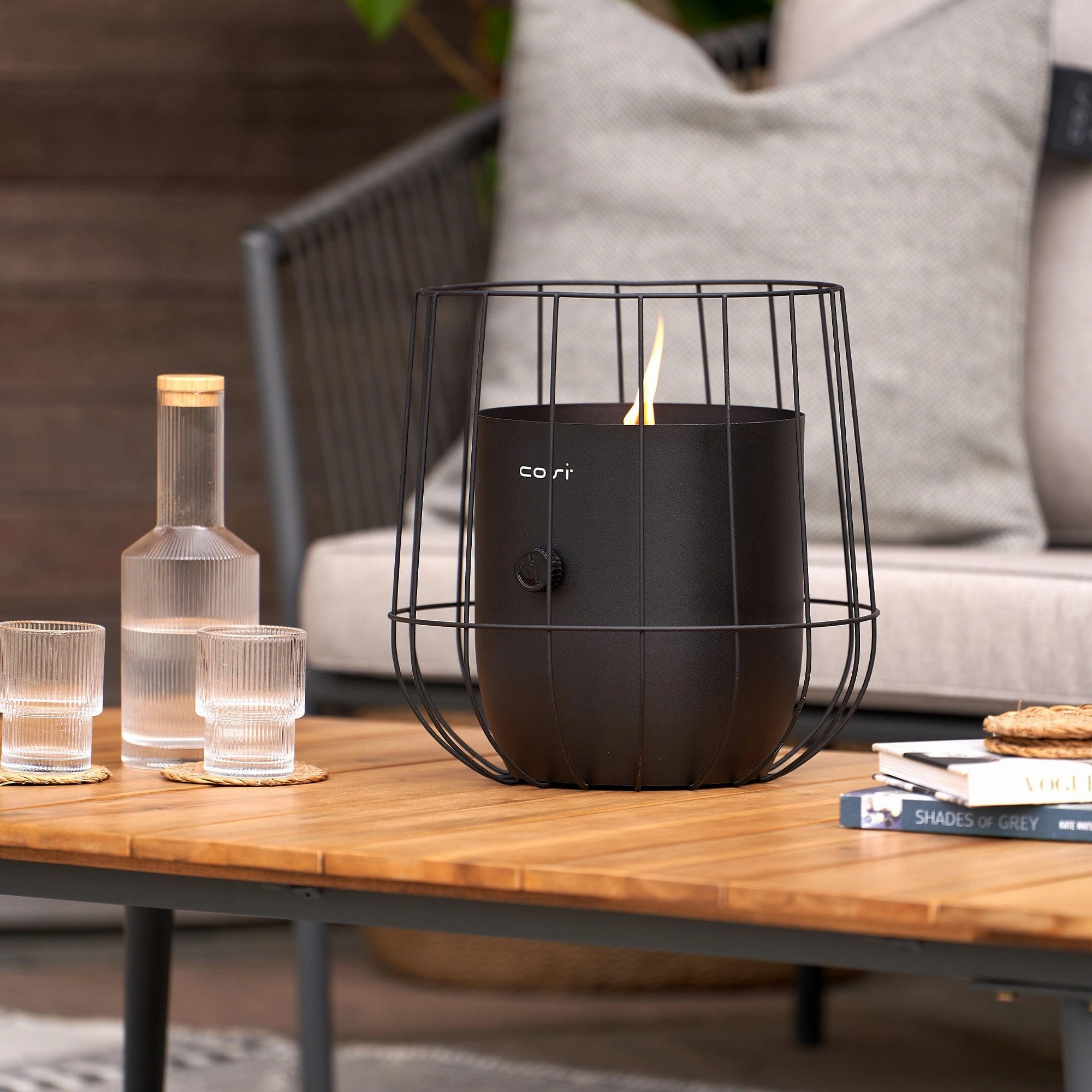 Cosiscoop Basket Black - Outdoor Fire Lantern