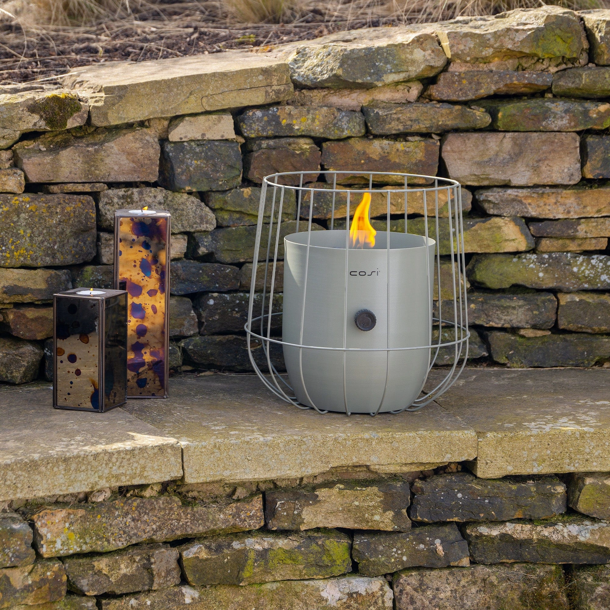 Cosiscoop Basket Olive Green - Outdoor Fire Lantern