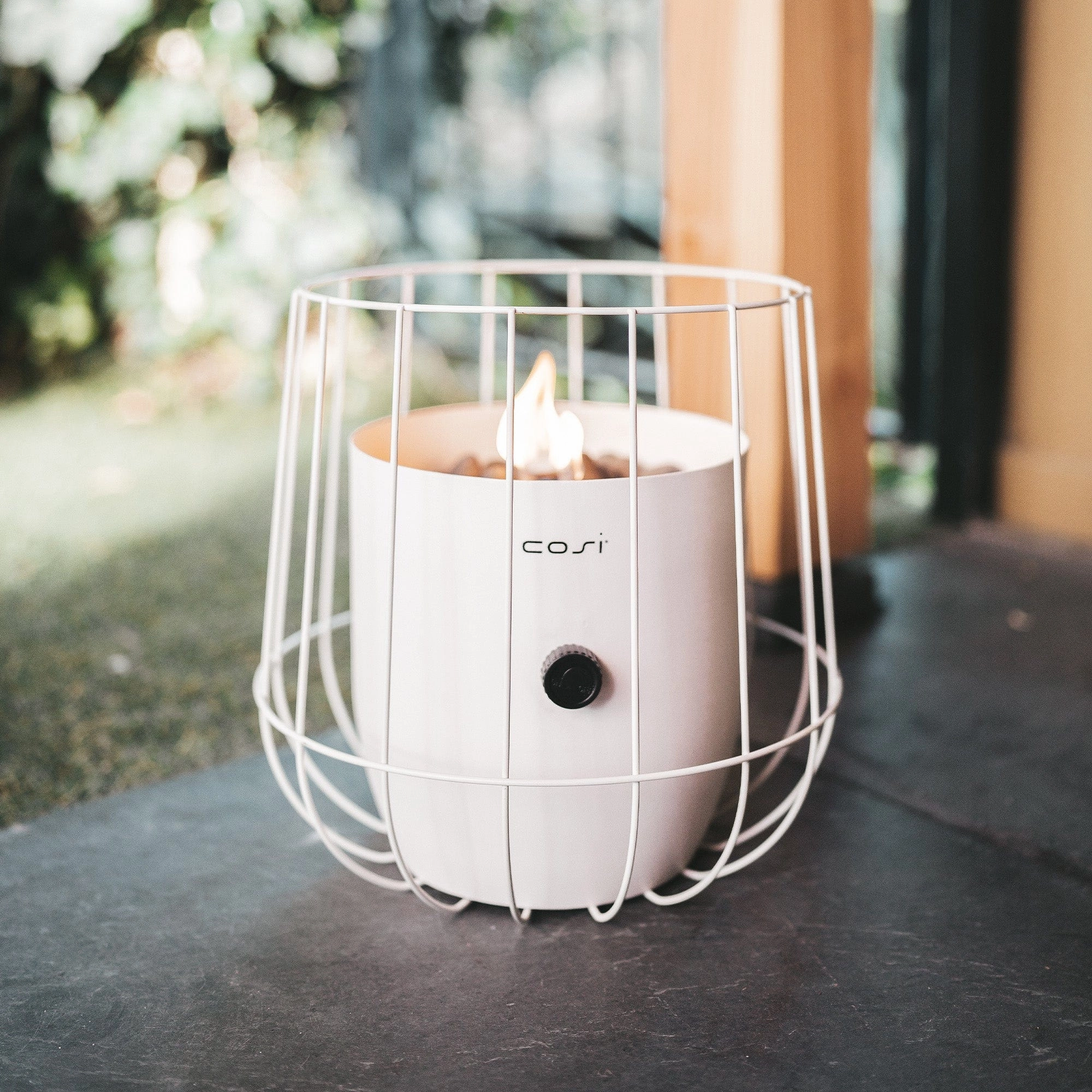 Cosiscoop Basket White - Outdoor Fire Lantern