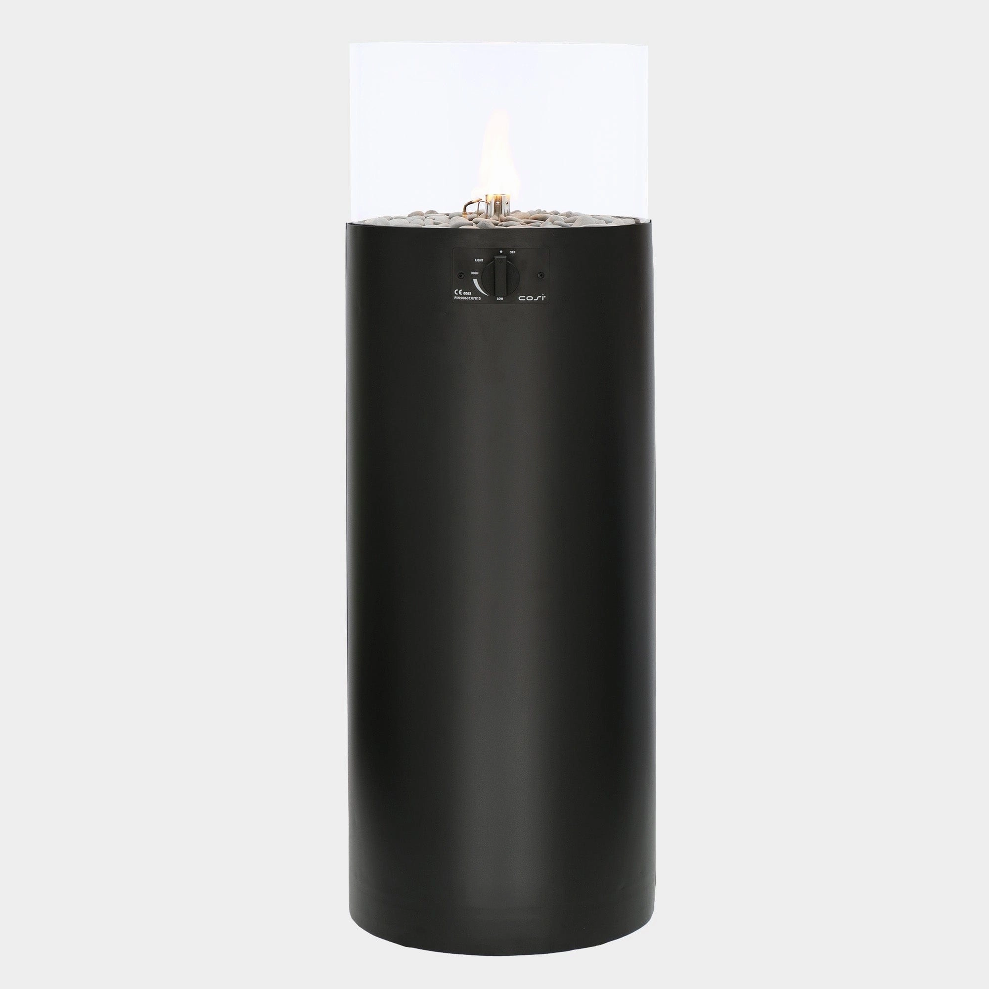 Cosiscoop Pillar Black -  Outdoor Fire LanternWeatherproof outdoor lighting