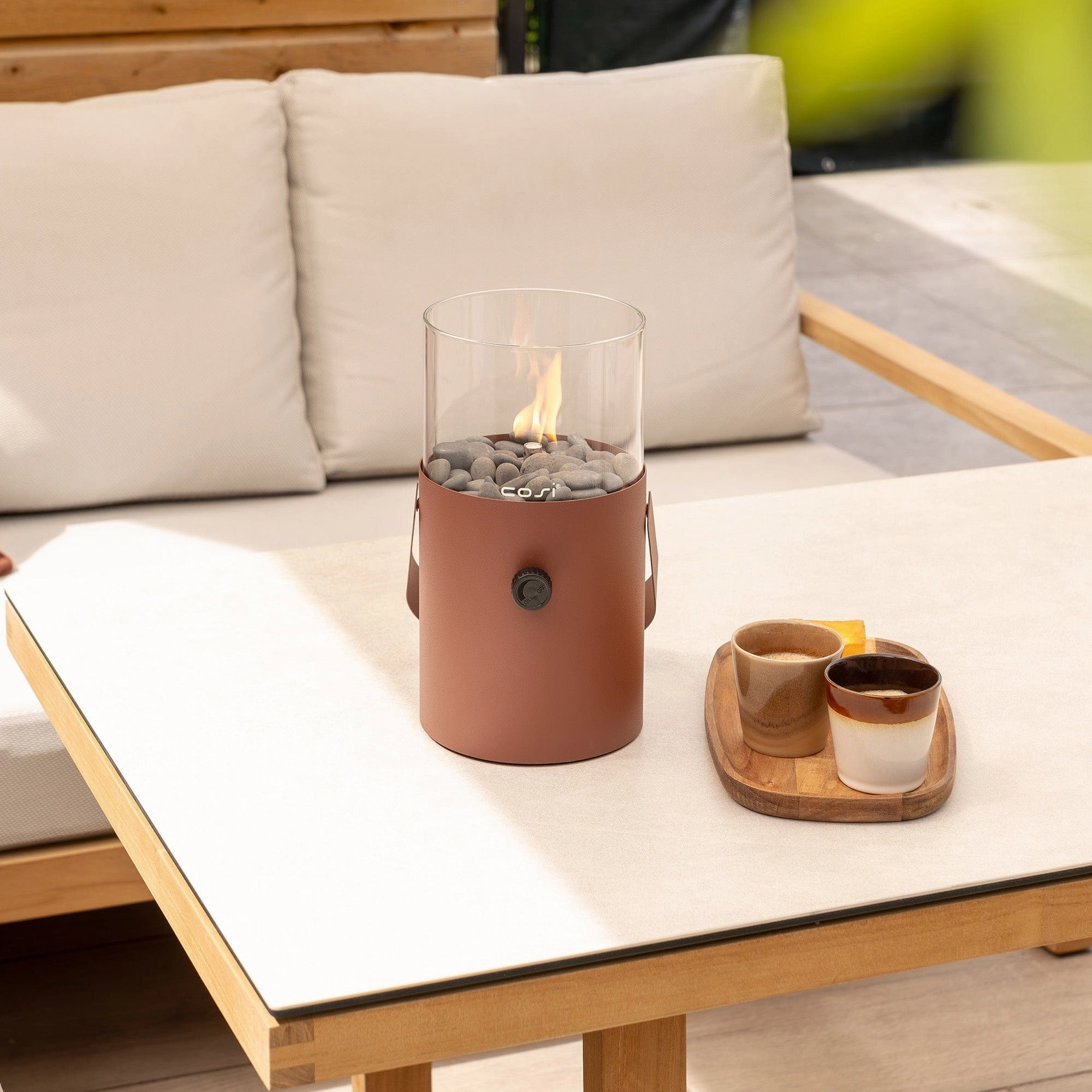 Cosiscoop Terracotta Brown  - Outdoor Fire Lantern