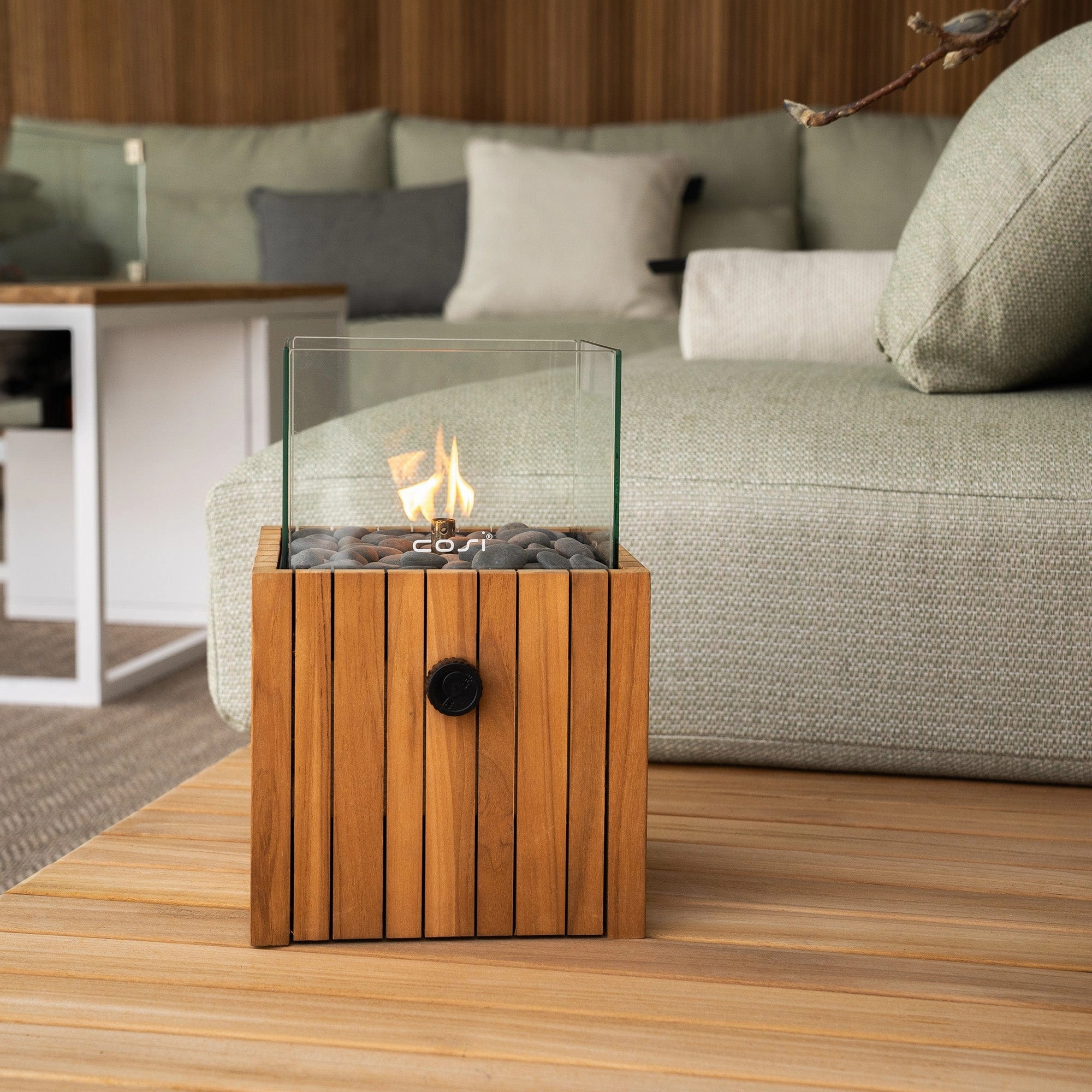 Cosiscoop Timber Square - Outdoor Fire Lantern