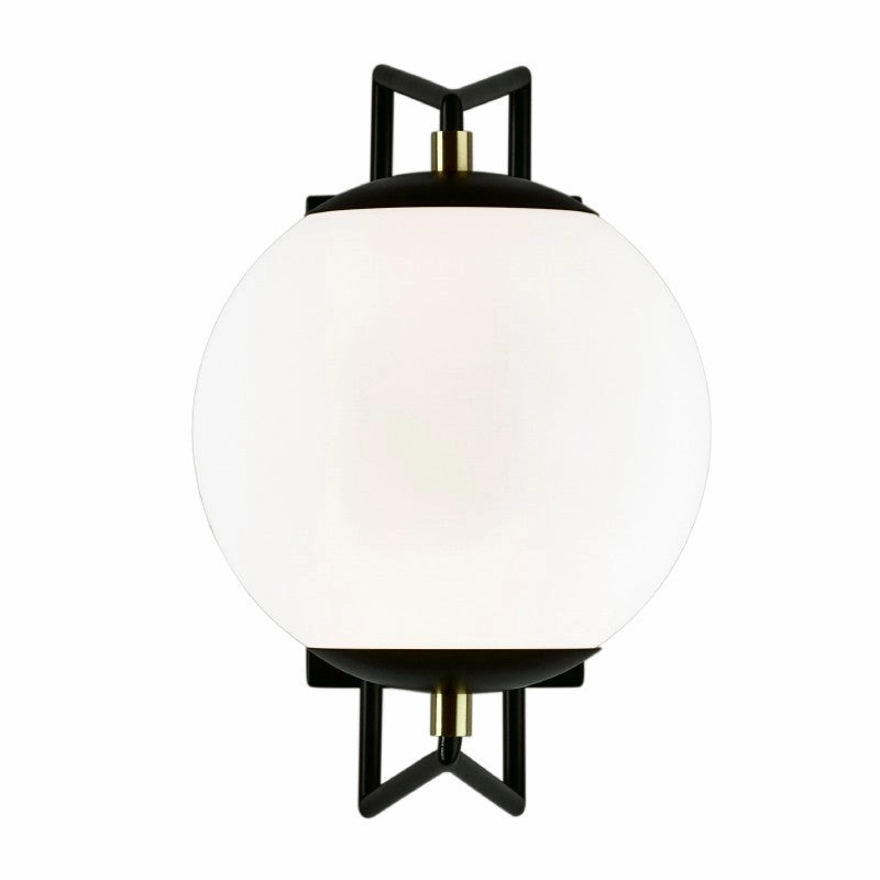 Cosmos LED Outdoor Wall Mount Matte Black With Satin Brass