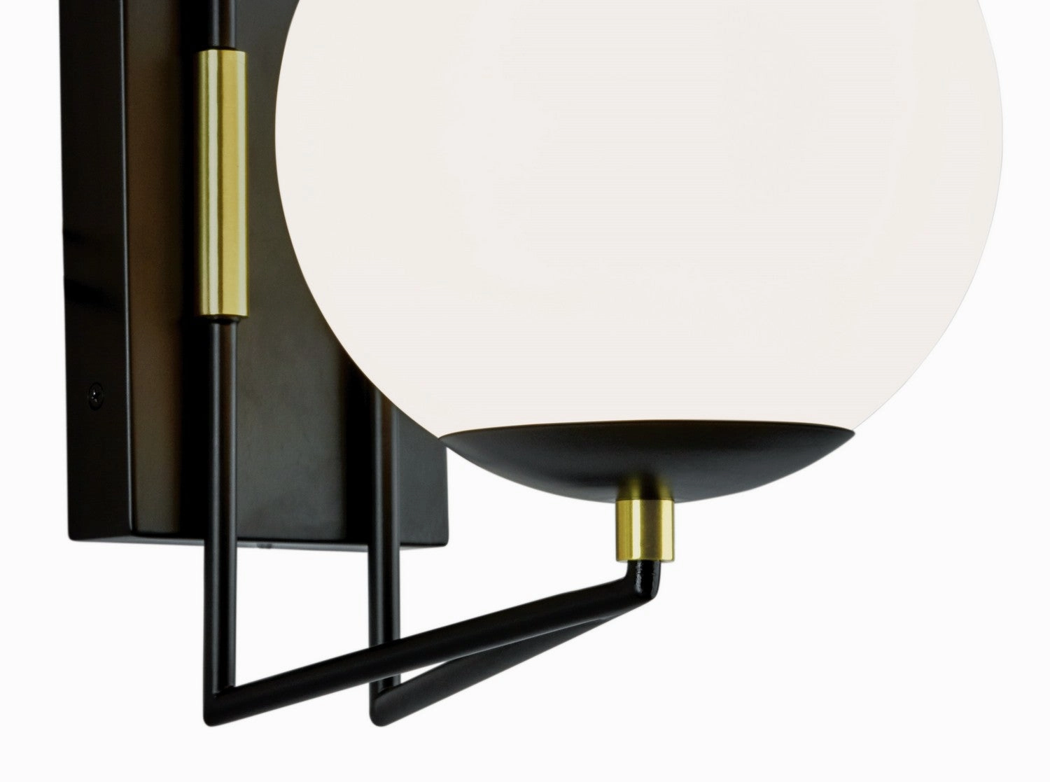 Cosmos LED Outdoor Wall Mount Matte Black With Satin Brass