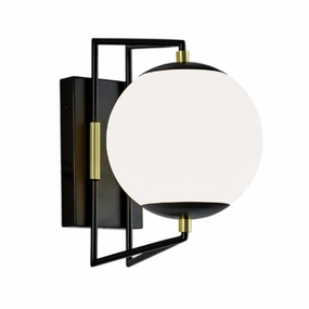Cosmos LED Outdoor Wall Mount Matte Black With Satin BrassOutdoor wall sconces with motion sensor