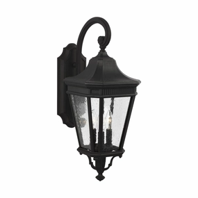 Cotswold Lane Three Light Outdoor Wall Lantern BlackOutdoor wall sconces with motion sensor