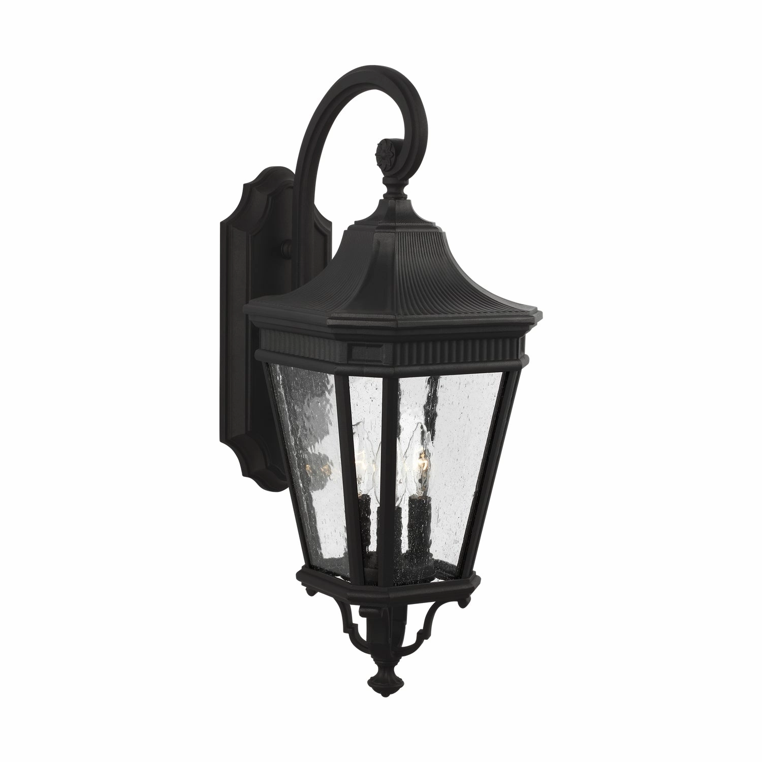 Cotswold Lane Three Light Outdoor Wall Lantern BlackOutdoor wall sconces with motion sensor
