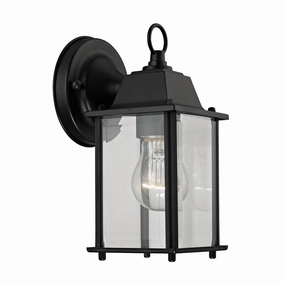 Cotswold One Light Wall Sconce Matte BlackOutdoor wall sconces with motion sensor
