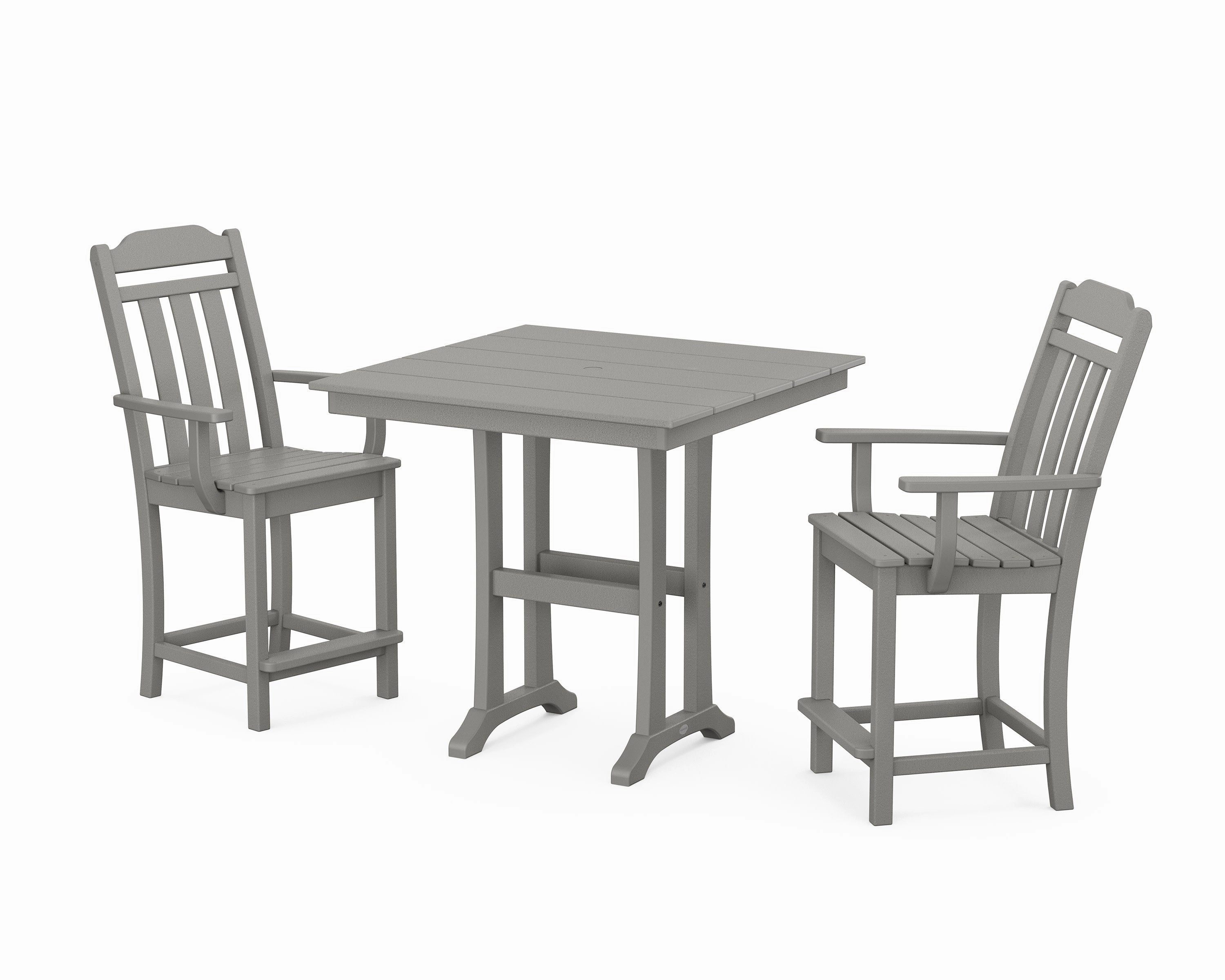 Cottage 3-Piece Farmhouse Counter Set with Trestle Legsoutdoor patio furniture set
