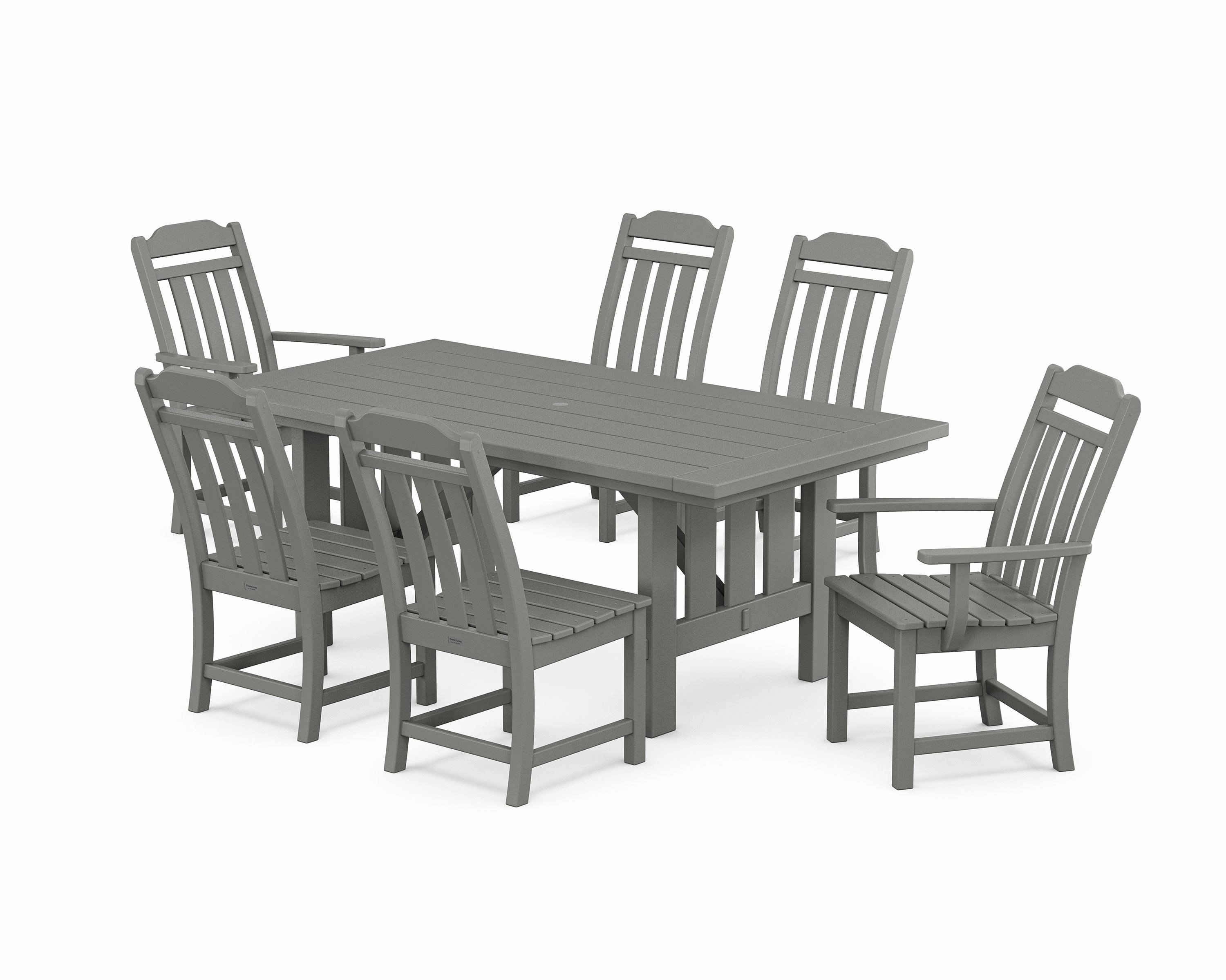 Cottage 7-Piece Dining Set with Mission Tableoutdoor patio furniture set