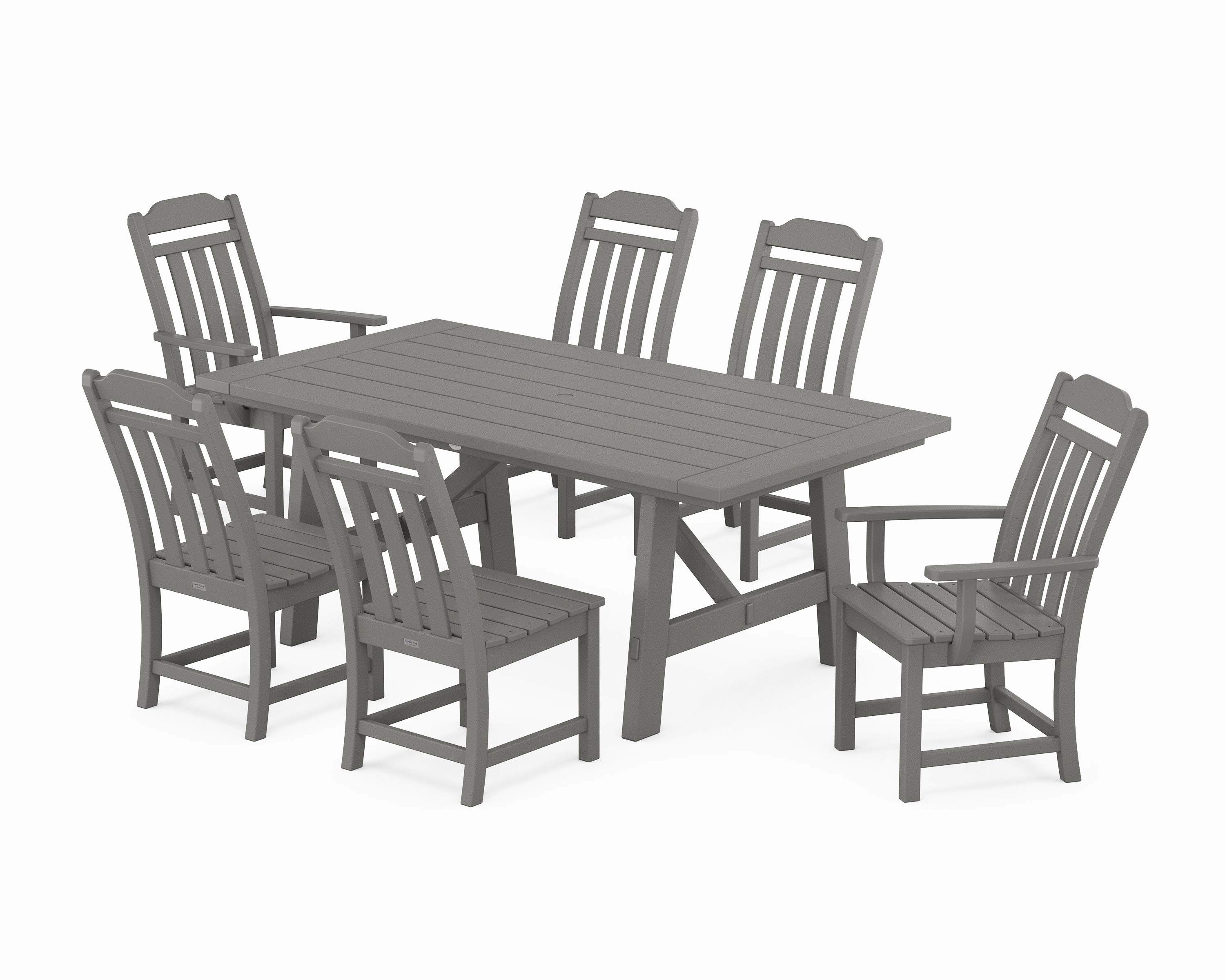 Cottage 7-Piece Rustic Farmhouse Dining Setoutdoor patio furniture set
