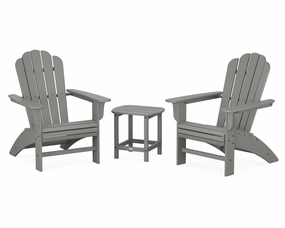 Cottage Curveback Adirondack Chair 3-Piece Setoutdoor patio dining furniture set